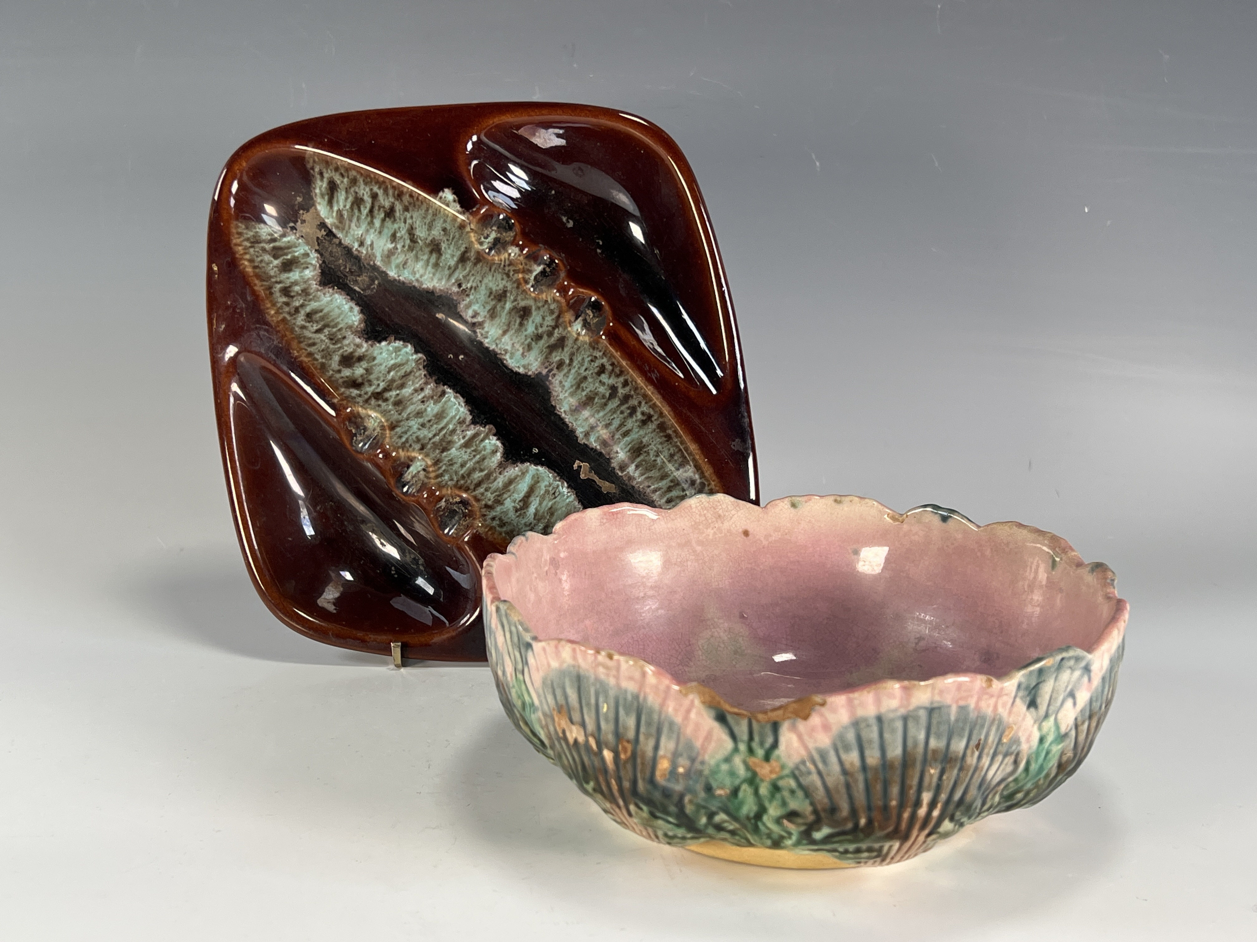 American Pottery Ashtray And Shell Bowl image 1