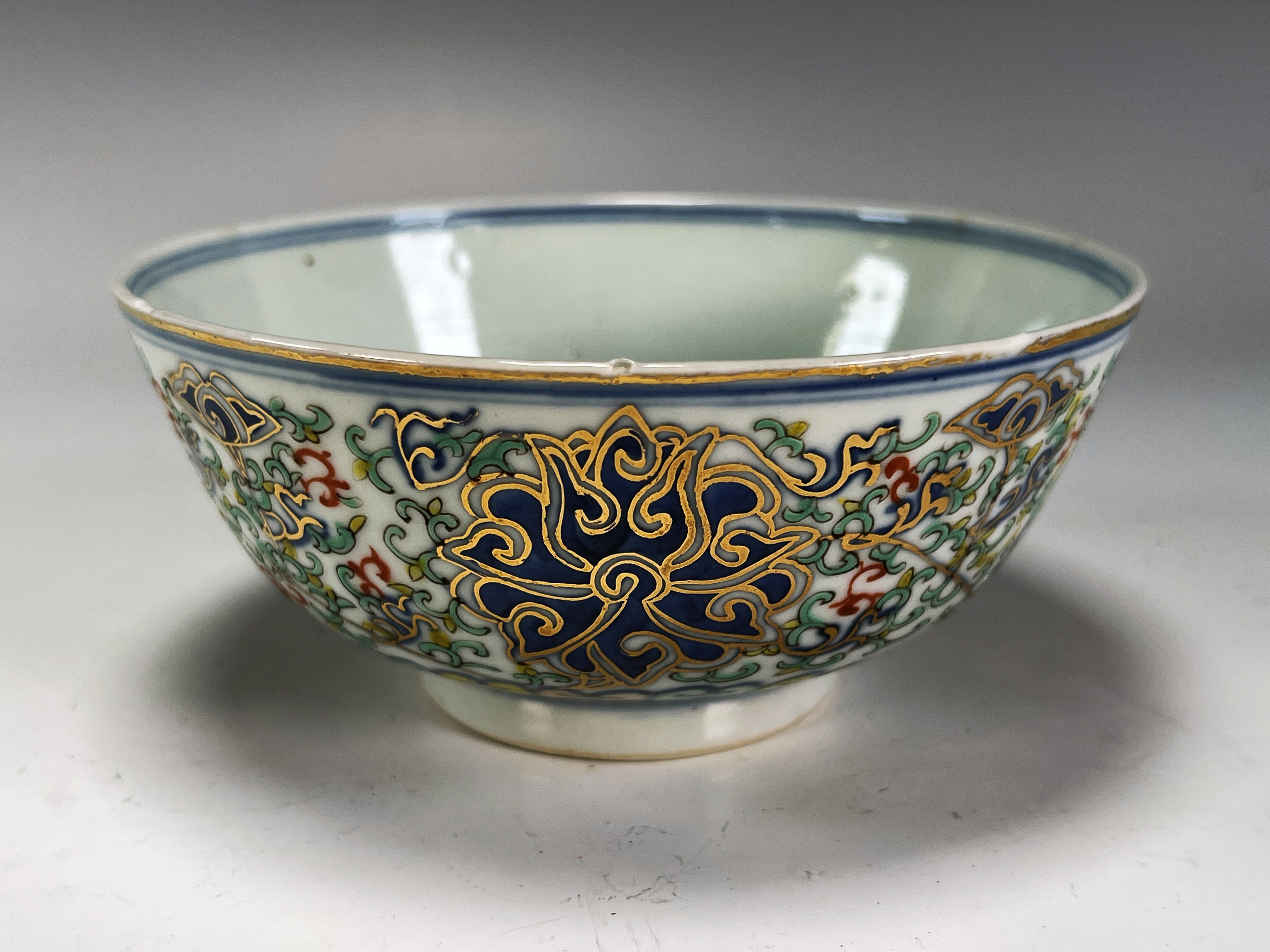 Chinese Floral Luster Bowl image 1