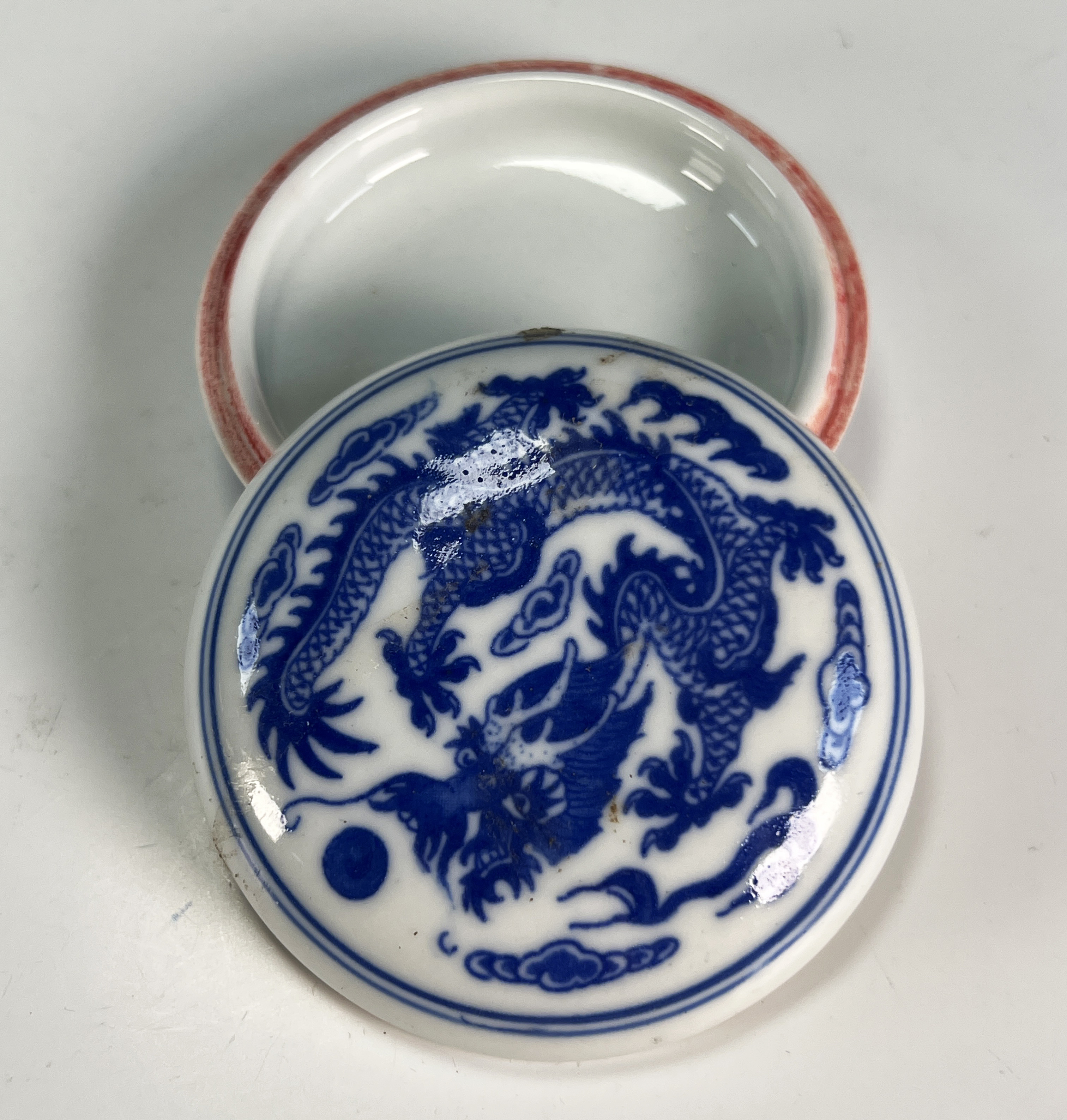 Blue & White Dragon Ink Box image 1