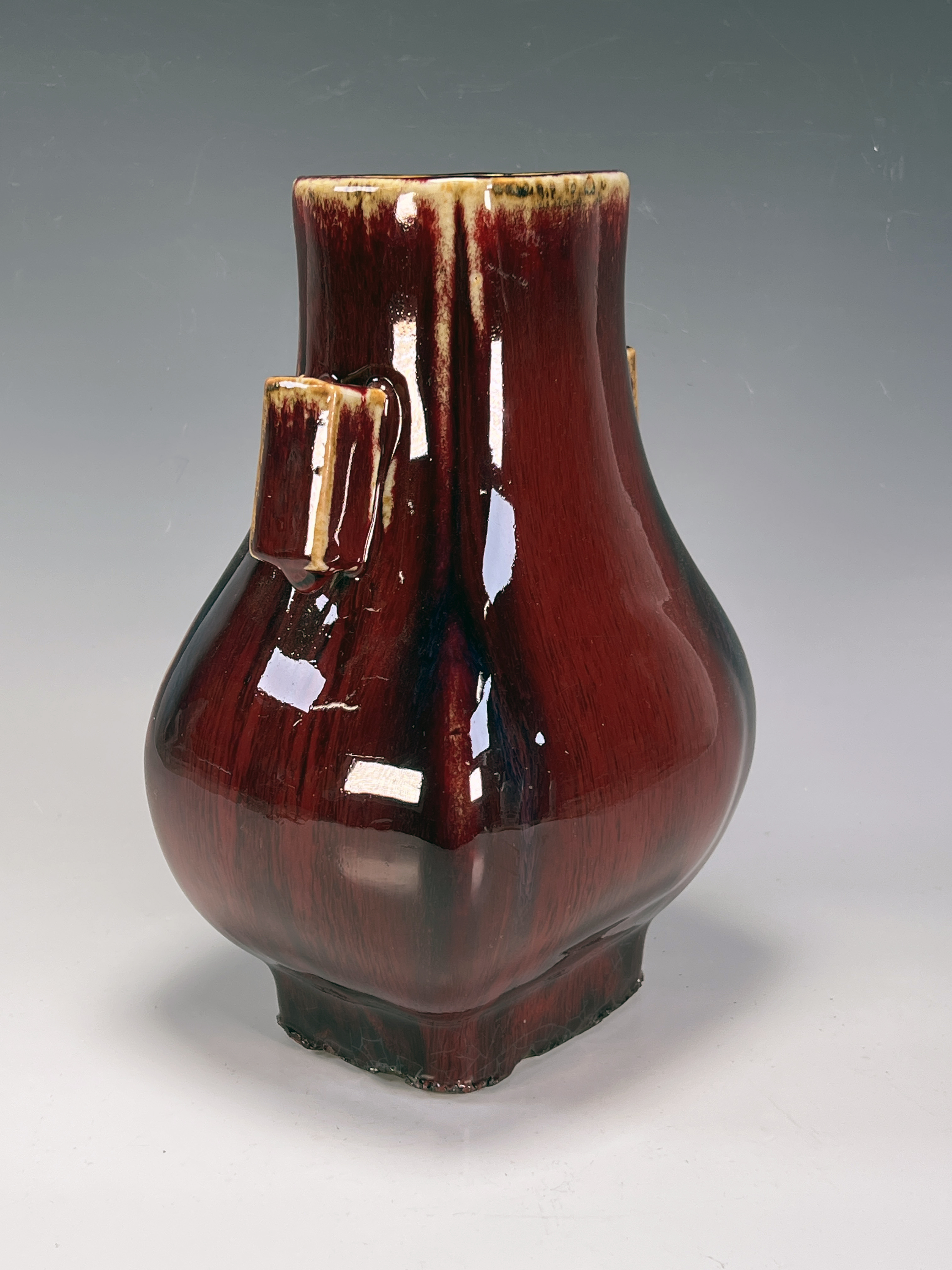 Oxblood Vase With Tubular Handles image 2