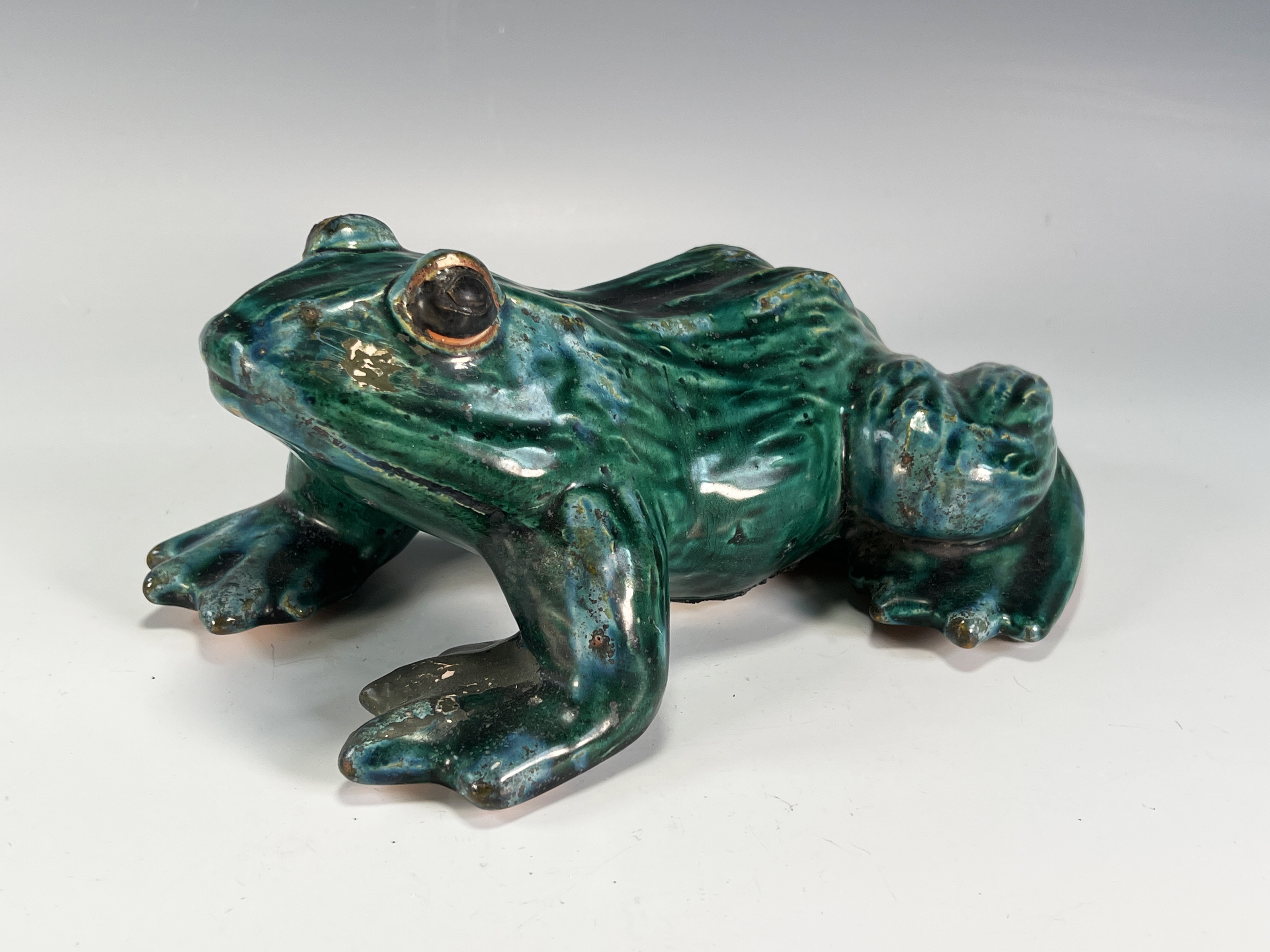 Ceramic Blue & Green Glazed Frog image 2