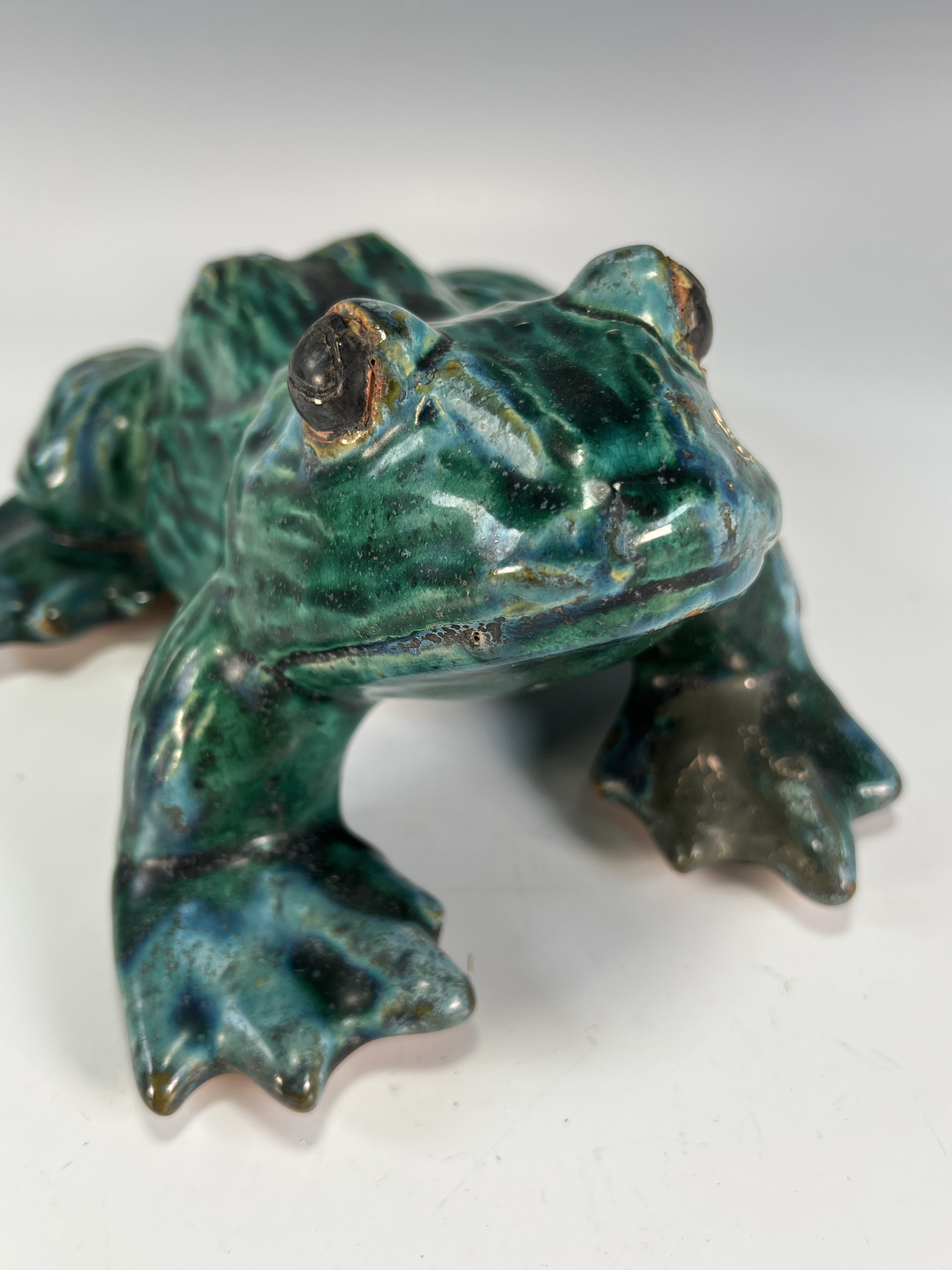 Ceramic Blue & Green Glazed Frog image 3
