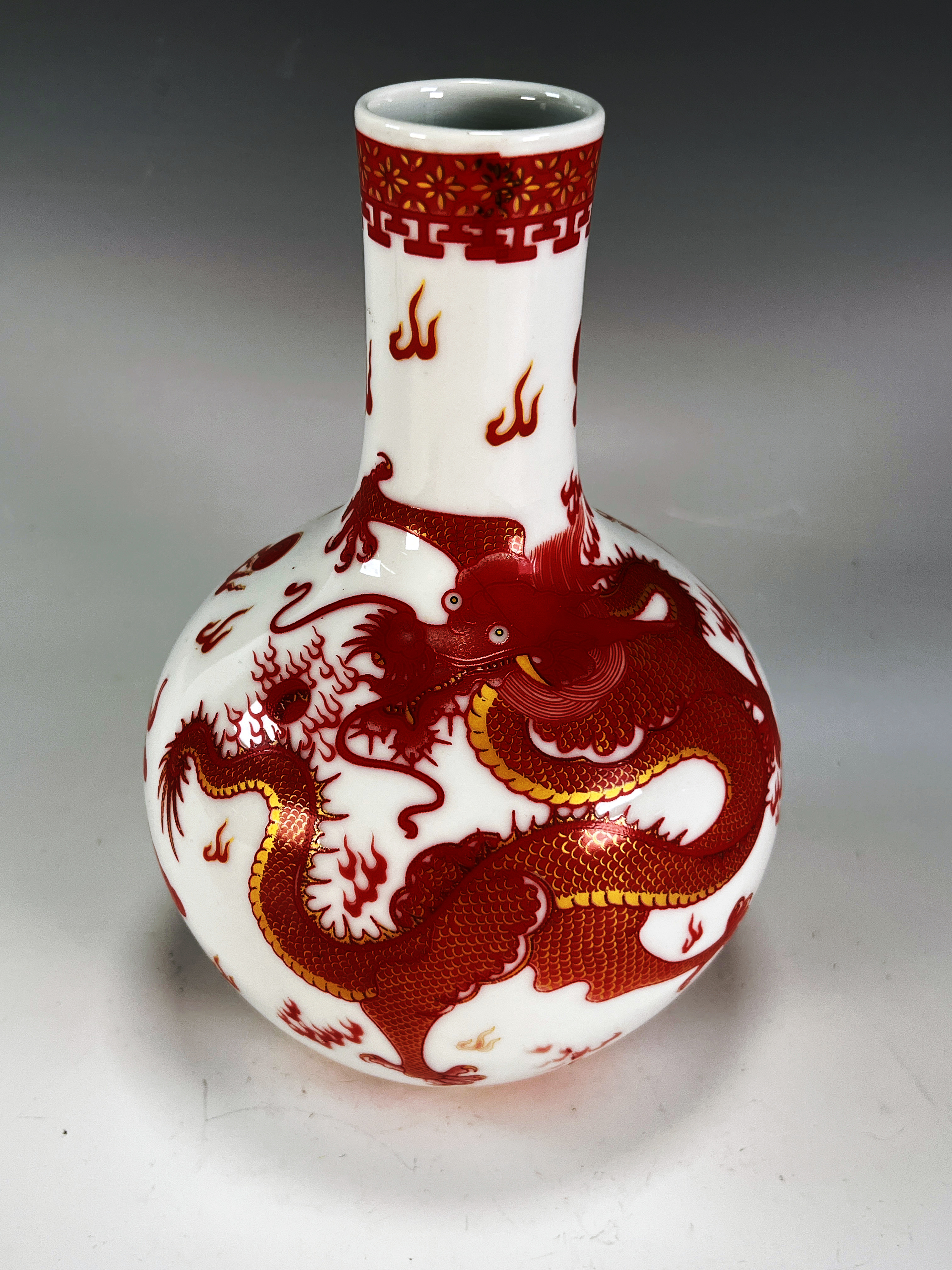 Orange Dragon Vase image 1