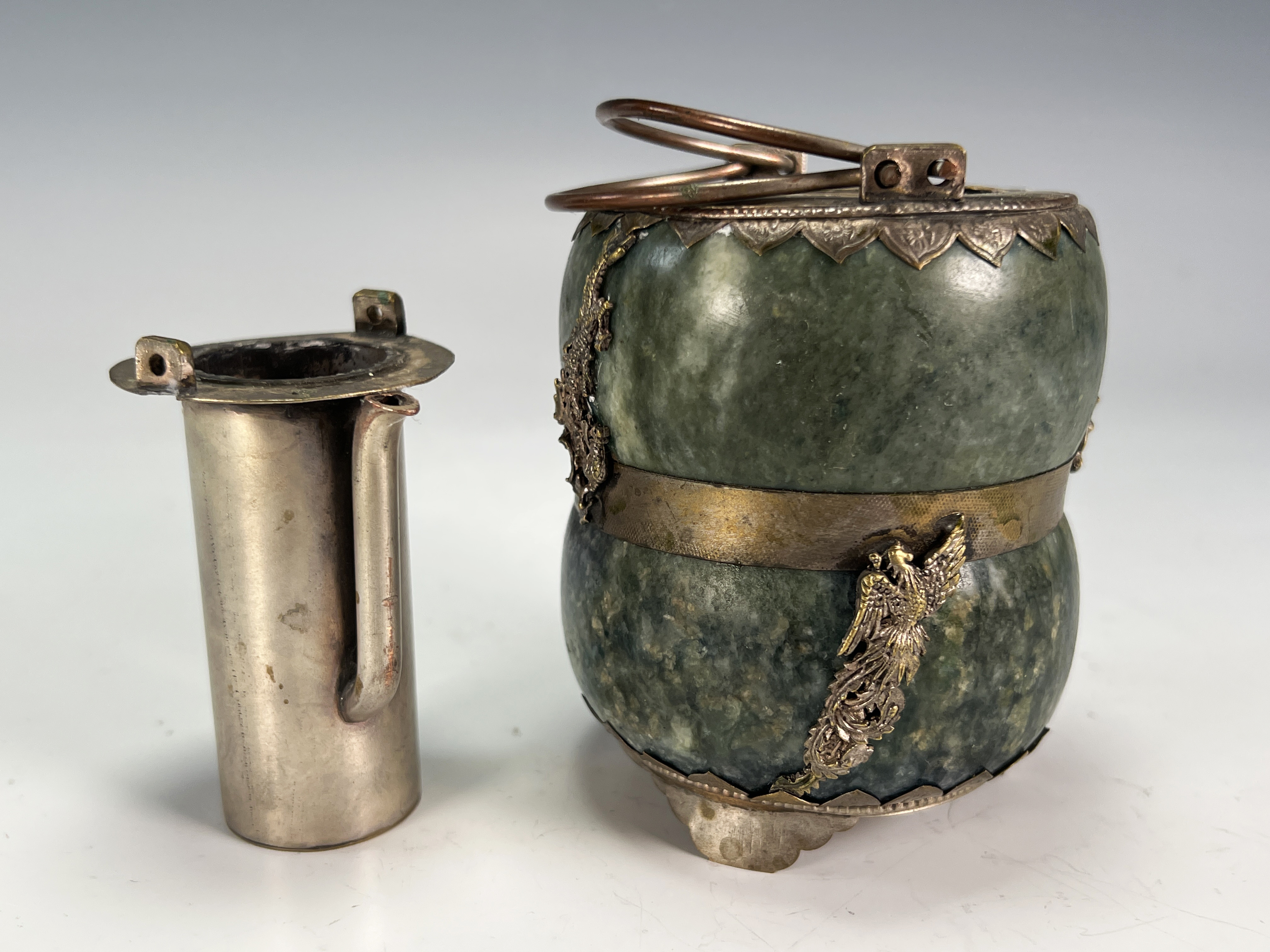 Jade & Metal Tea Pot image 3