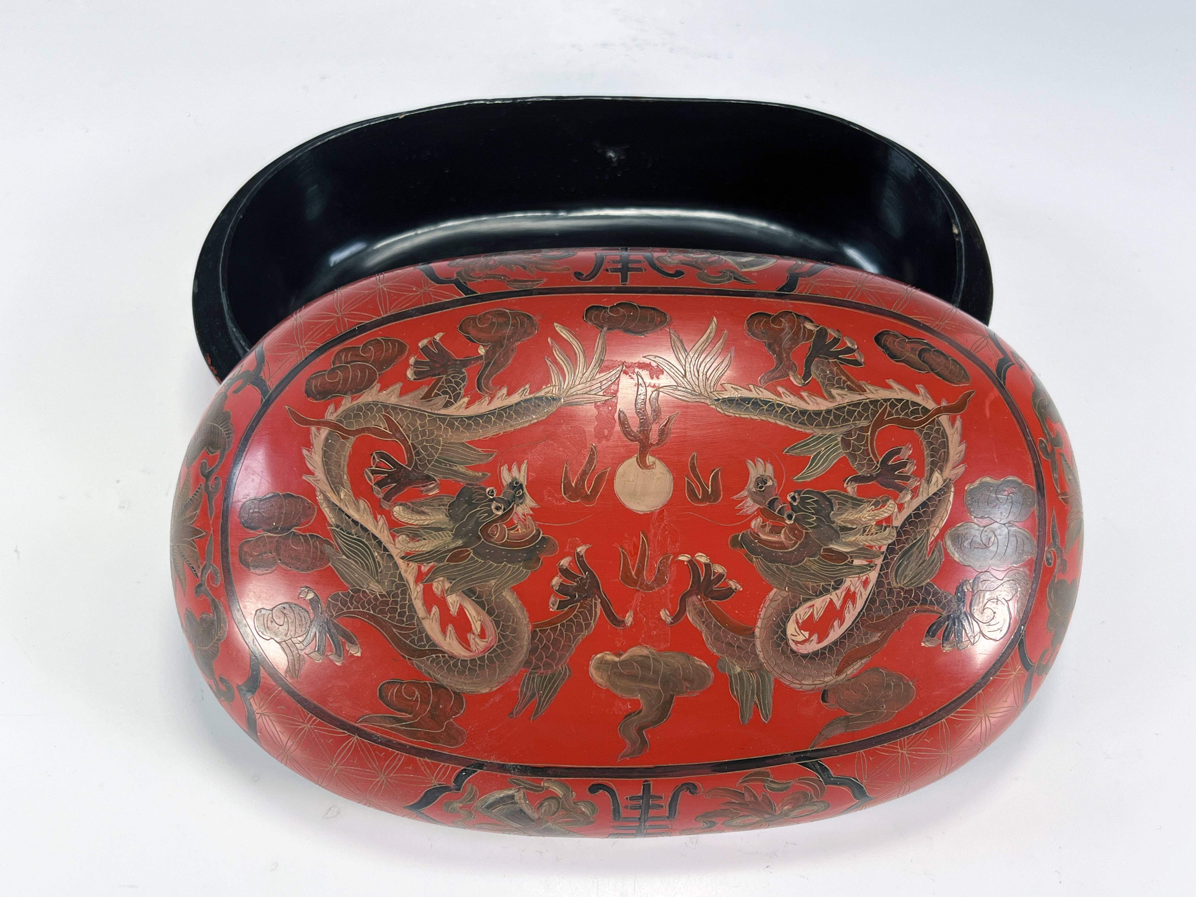 Chinese Lacquer Dragon Box image 1