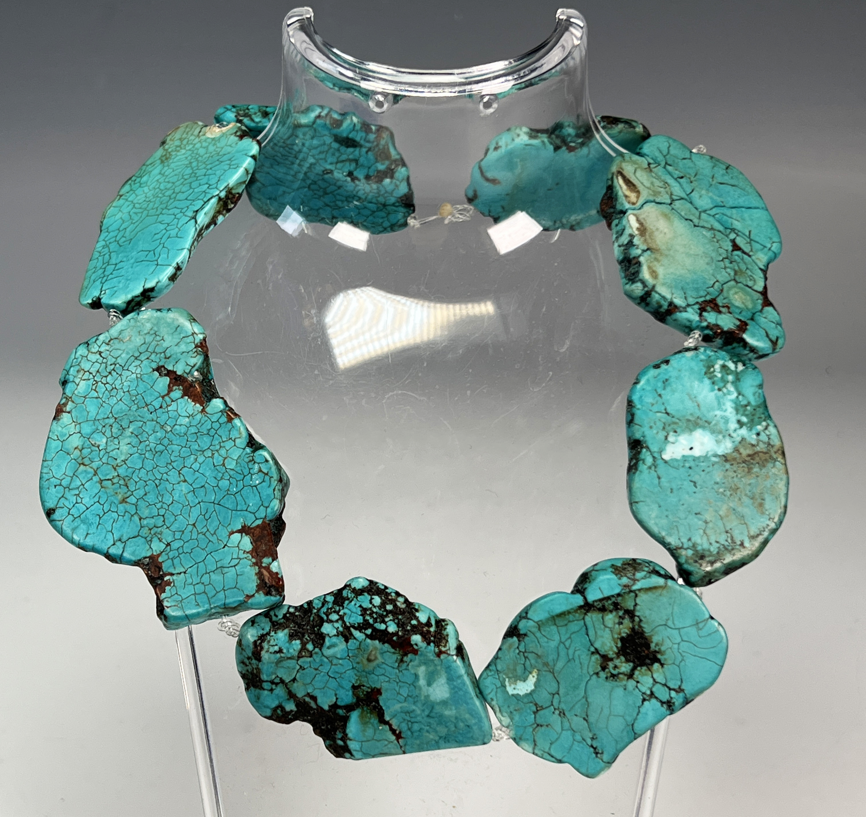 Dramatic Turquoise Slabs Necklace image 1