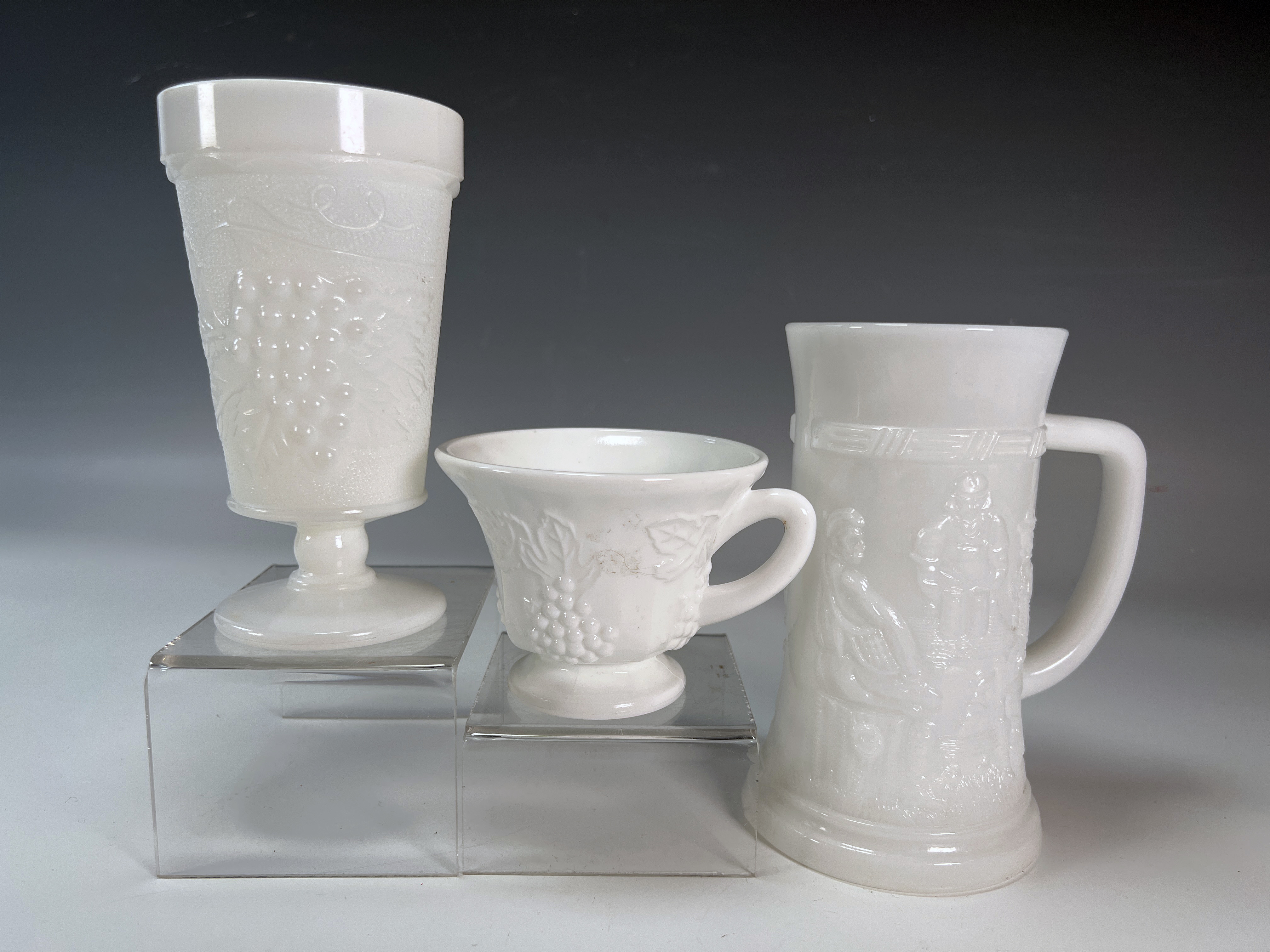 Milk Glass Steins, Goblets, Cups image 2