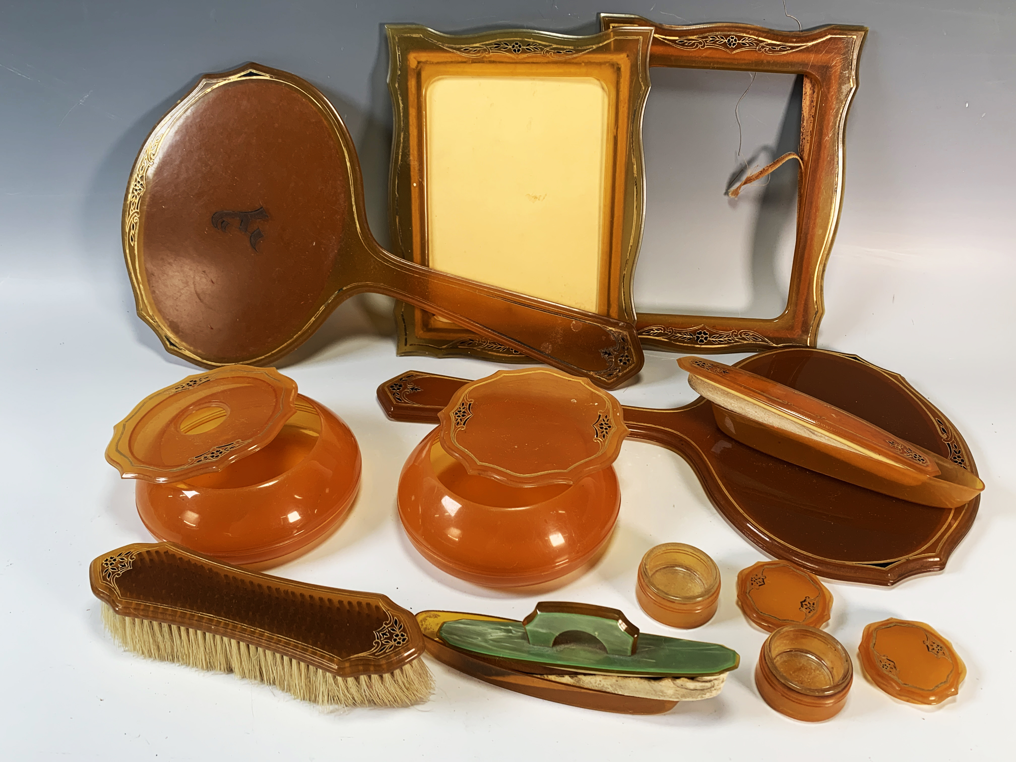 Vintage Vanity Items Sterling And Celluloid image 6
