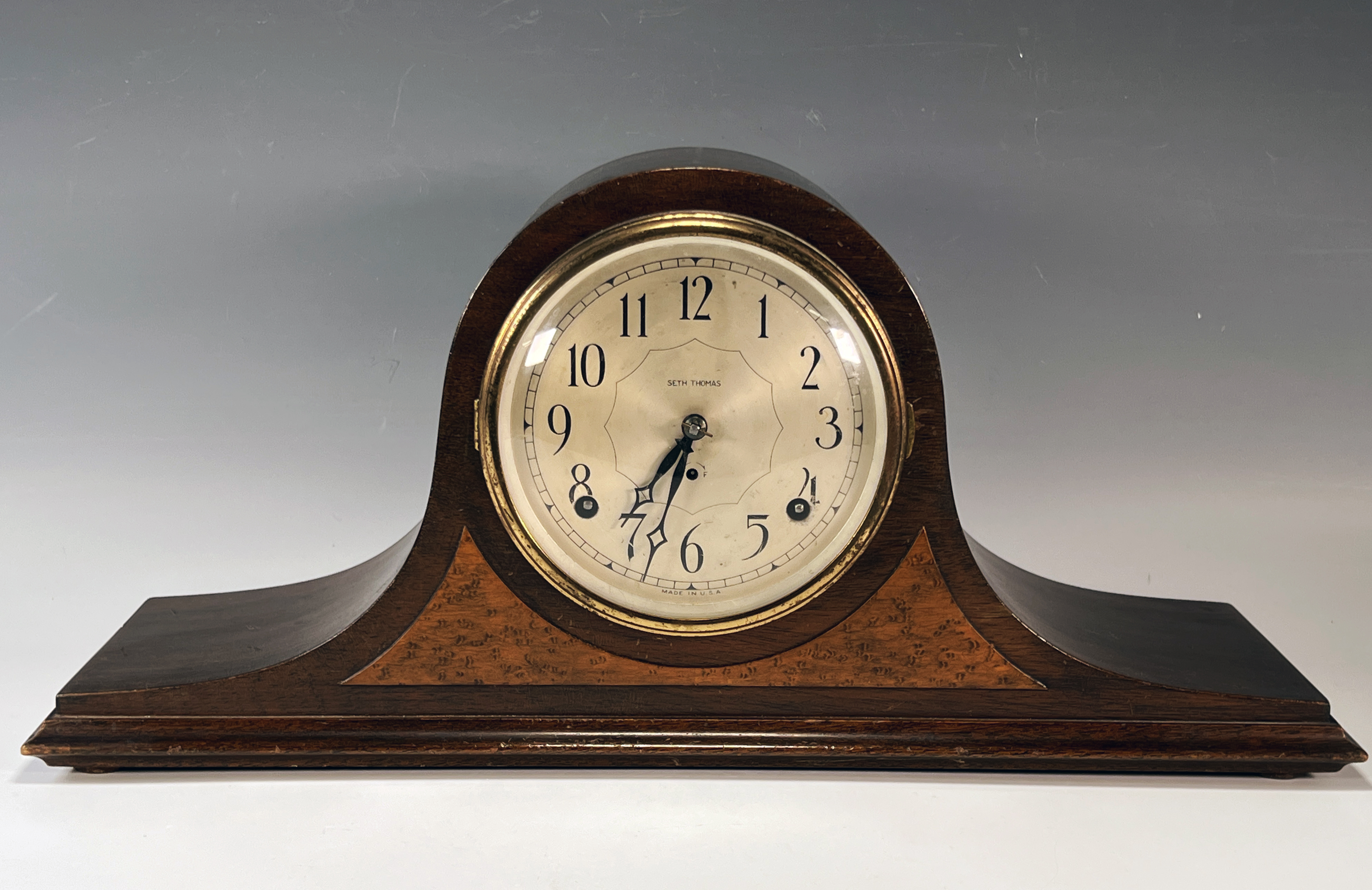 Seth Thomas Tambour Mantel Clock image 1