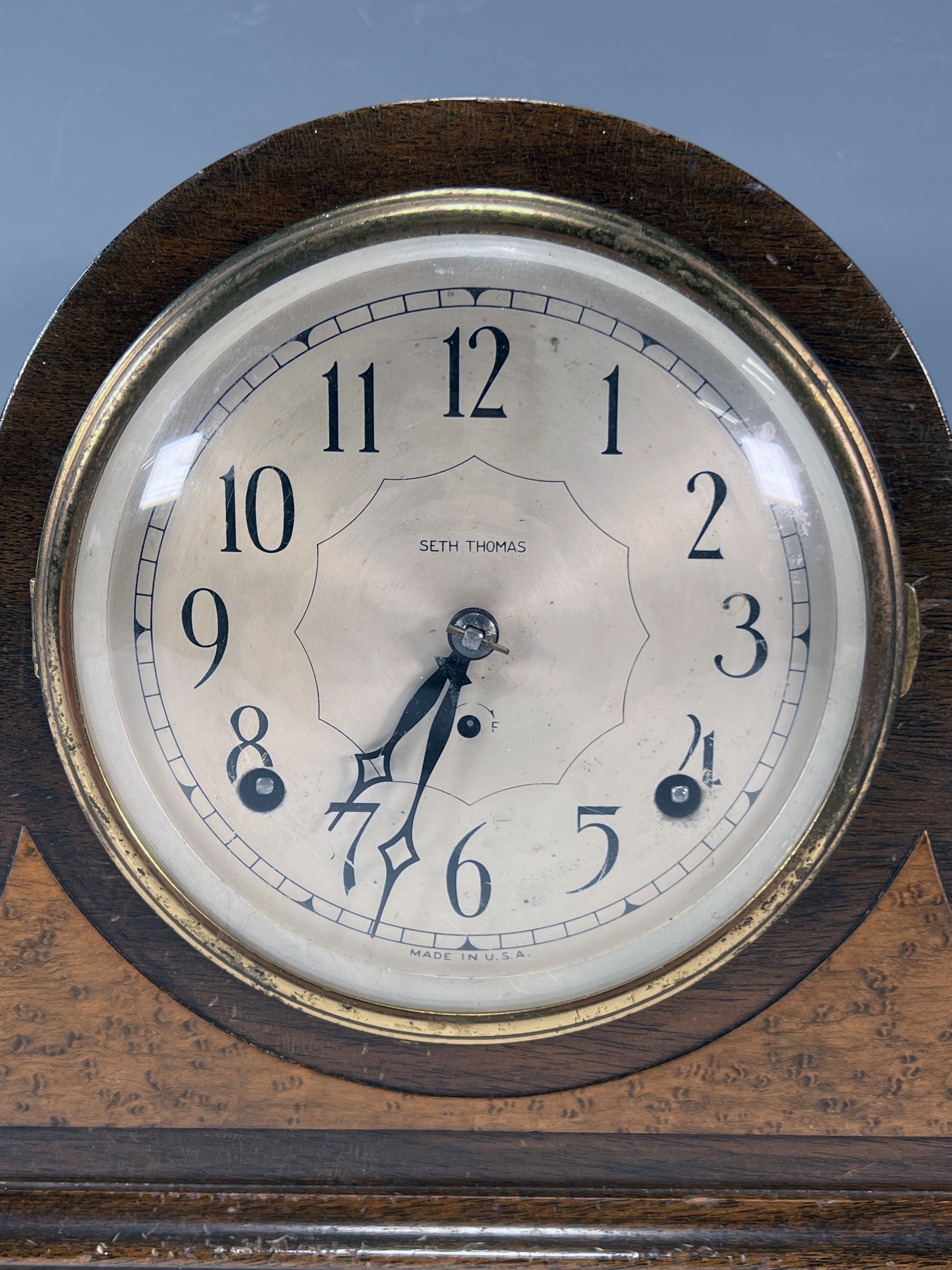 Seth Thomas Tambour Mantel Clock image 2