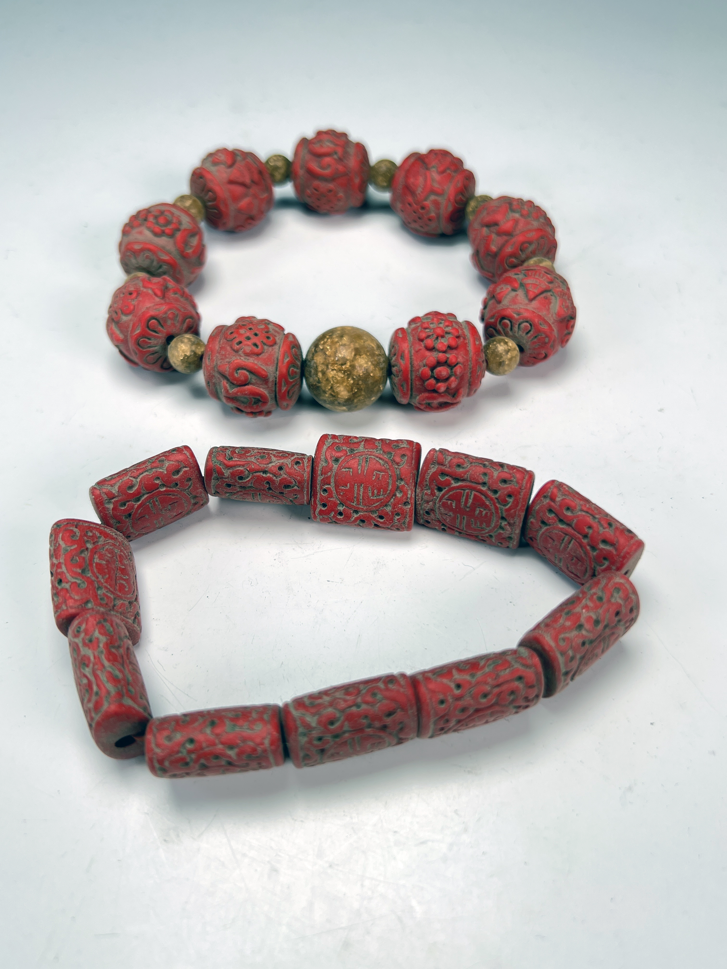 Carved Cinnabar Jewelry image 3