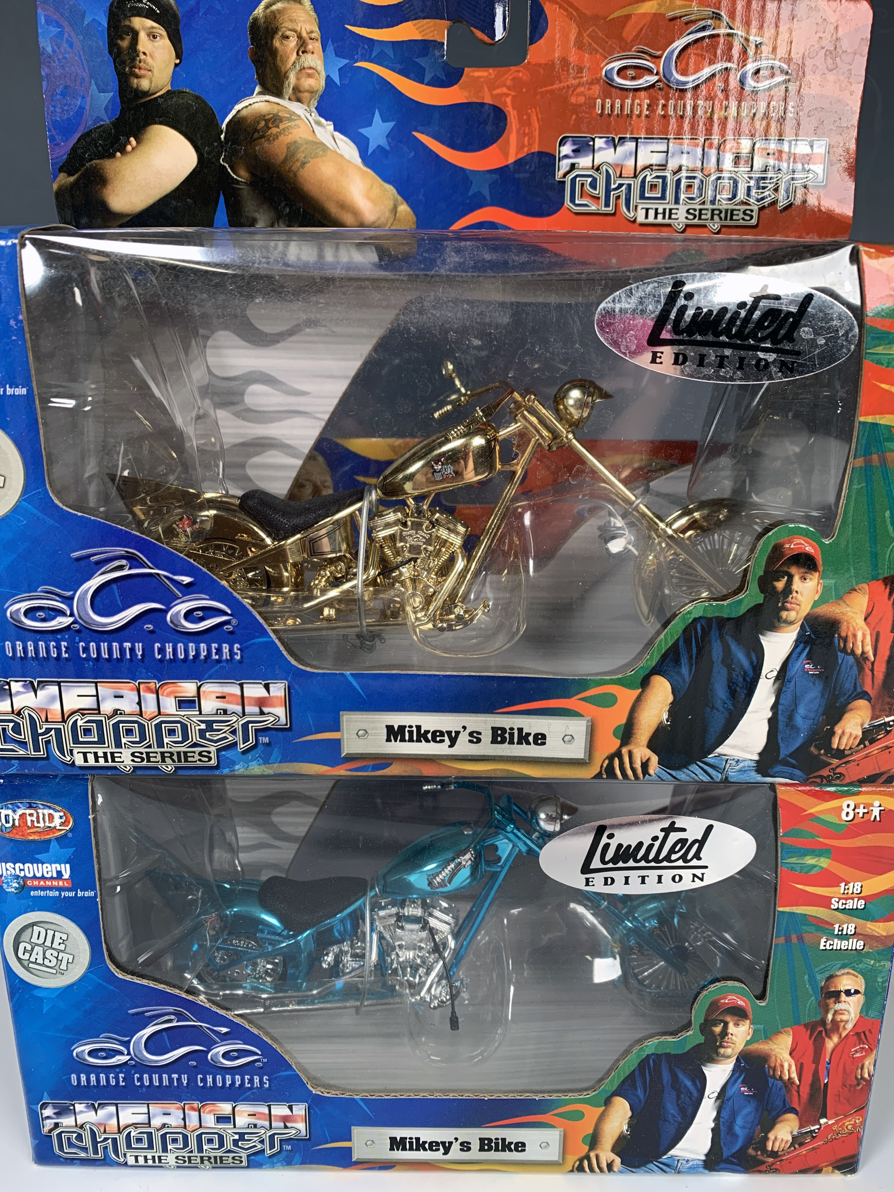 4 Limited Edition Orange County Chopper Die Cast Bikes In Original Boxes image 3