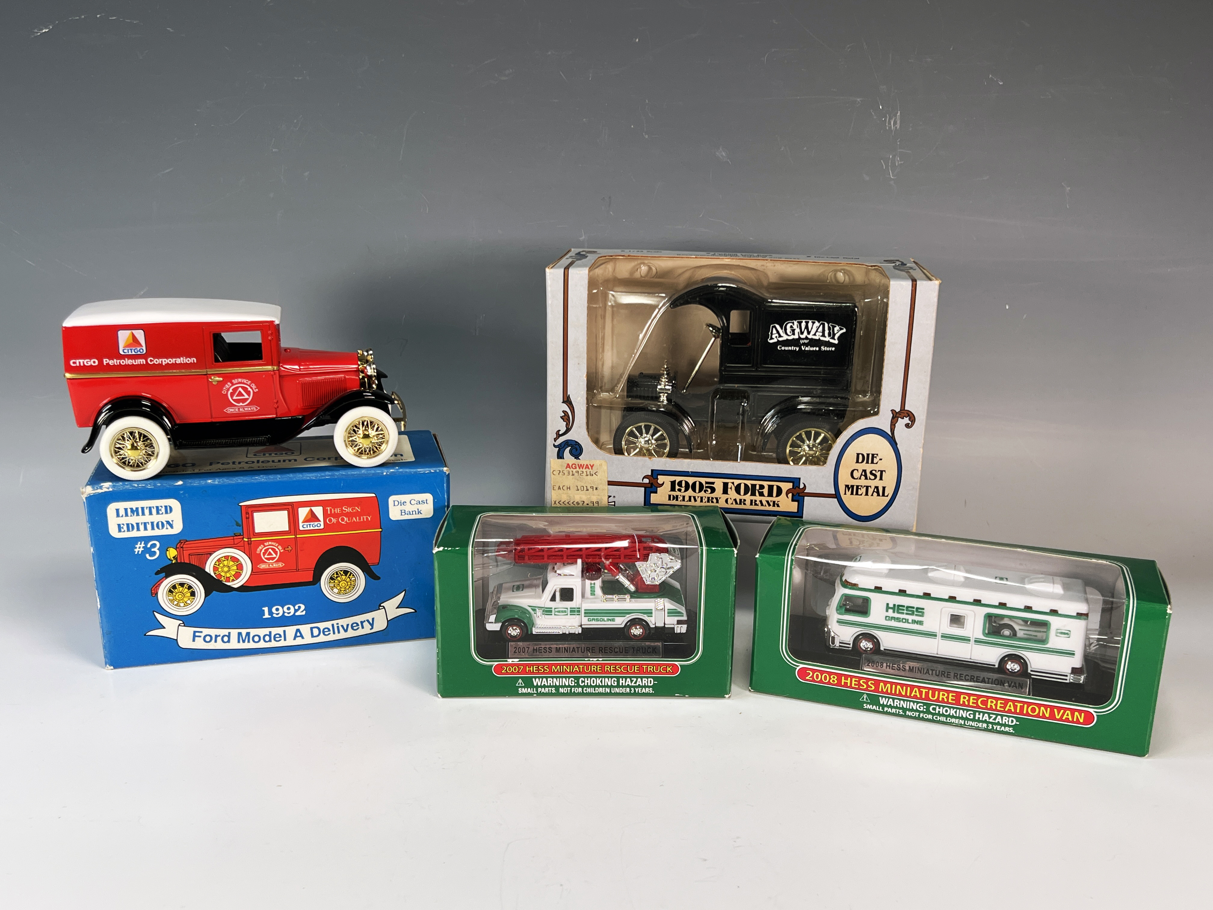 Hess Miniature Trucks And Die Cast Ford Banks image 1
