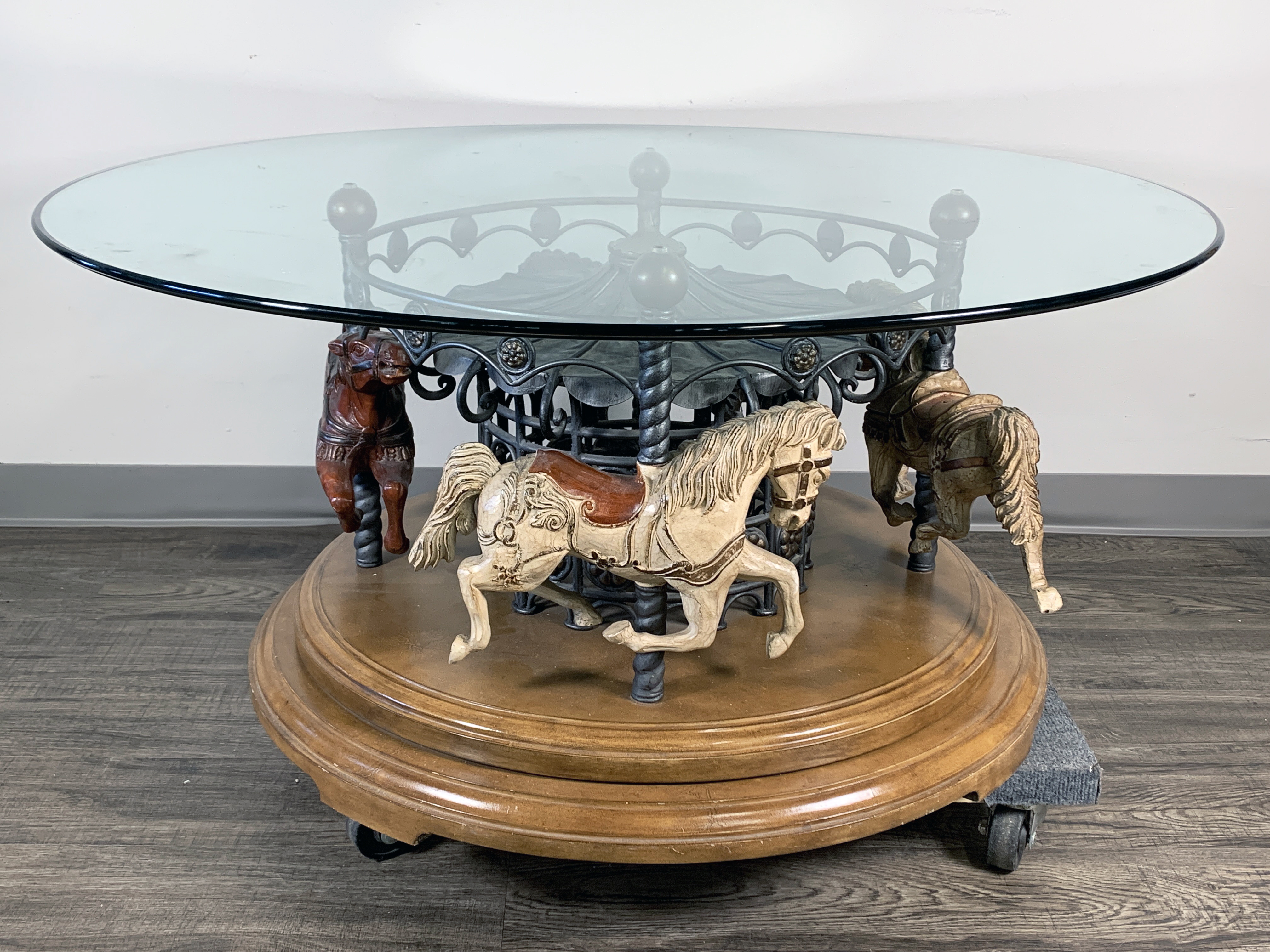 Revolving Carousel 4 Horses Coffee Table image 1