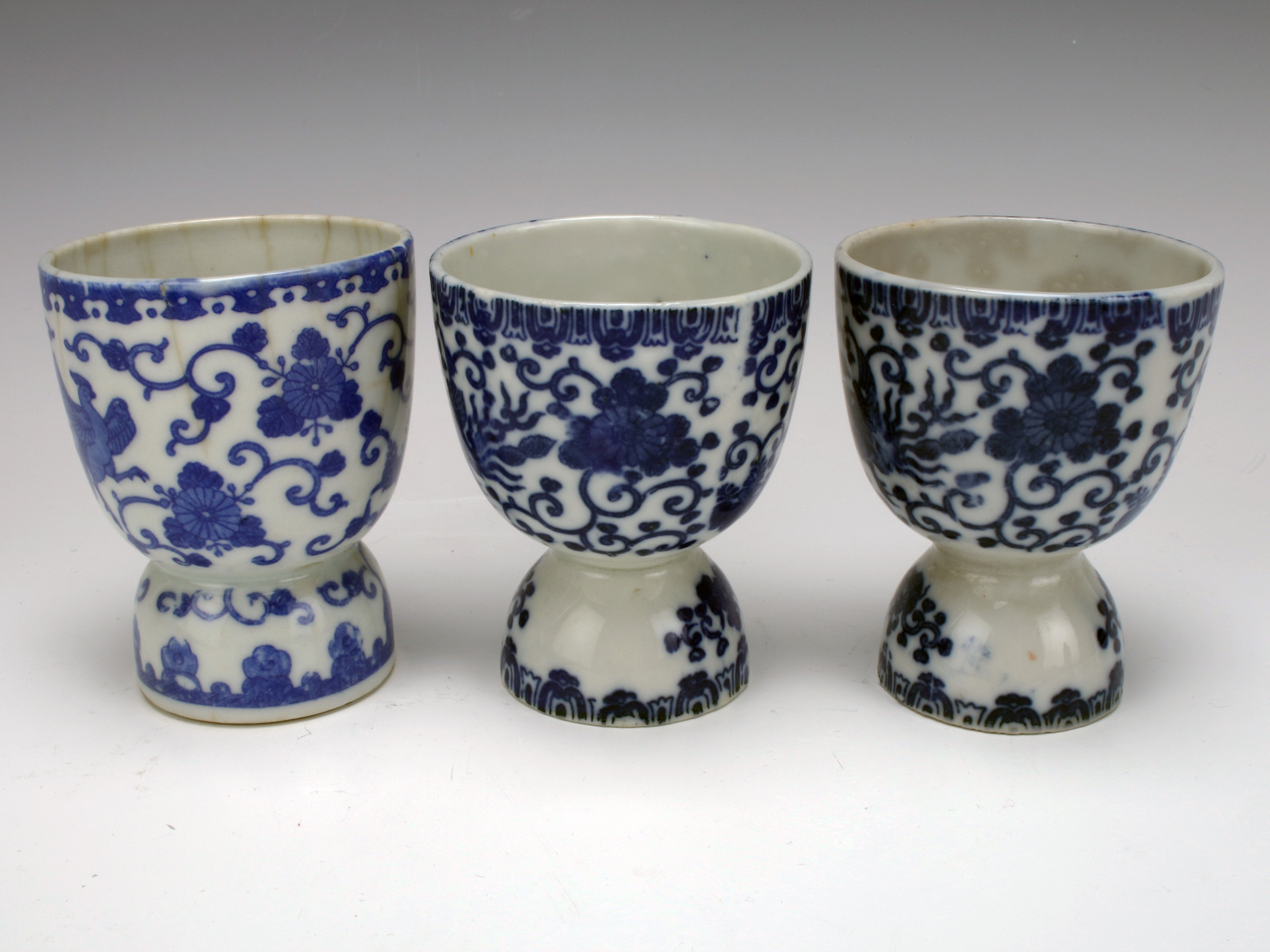 Elegant Japanese Blue & White Phoenix Porcelain Set image 7