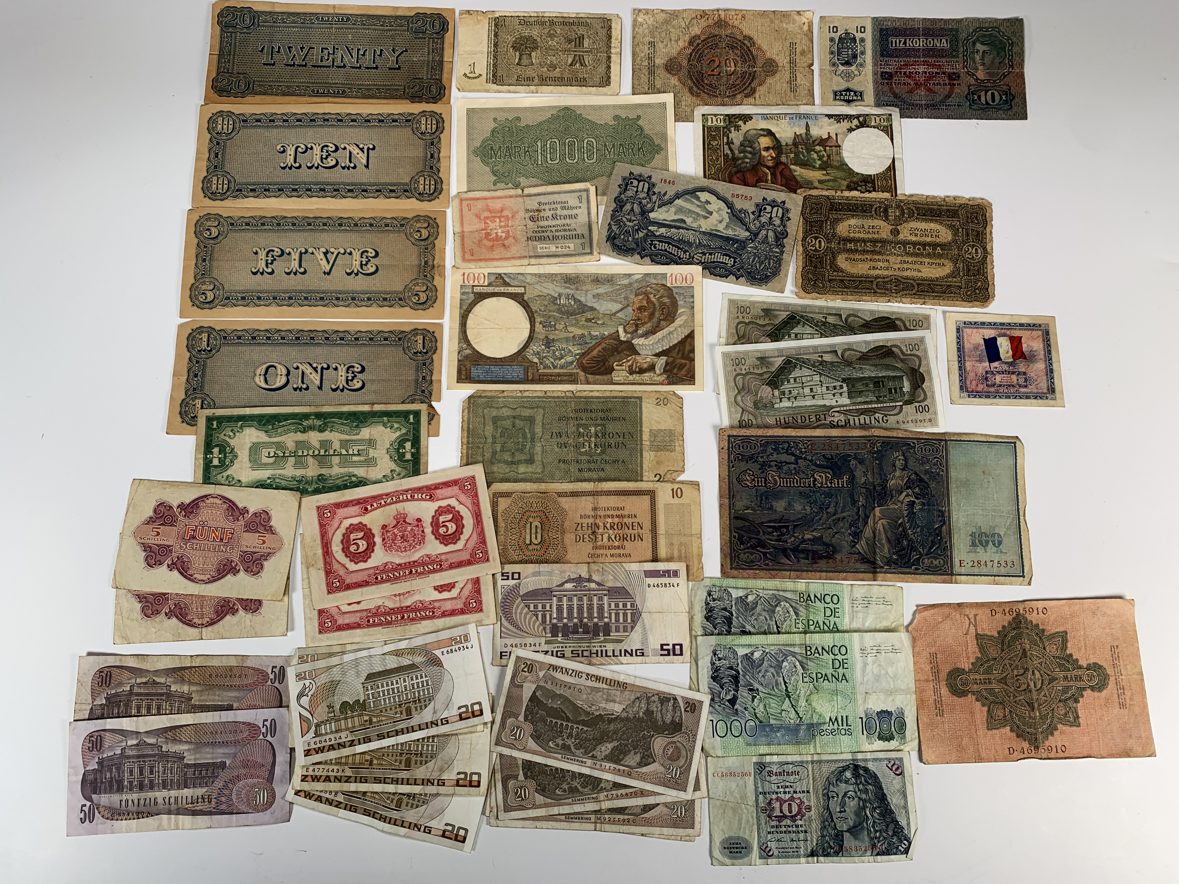 Lot Of Vintage And Modern International Currency & Stamps image 10