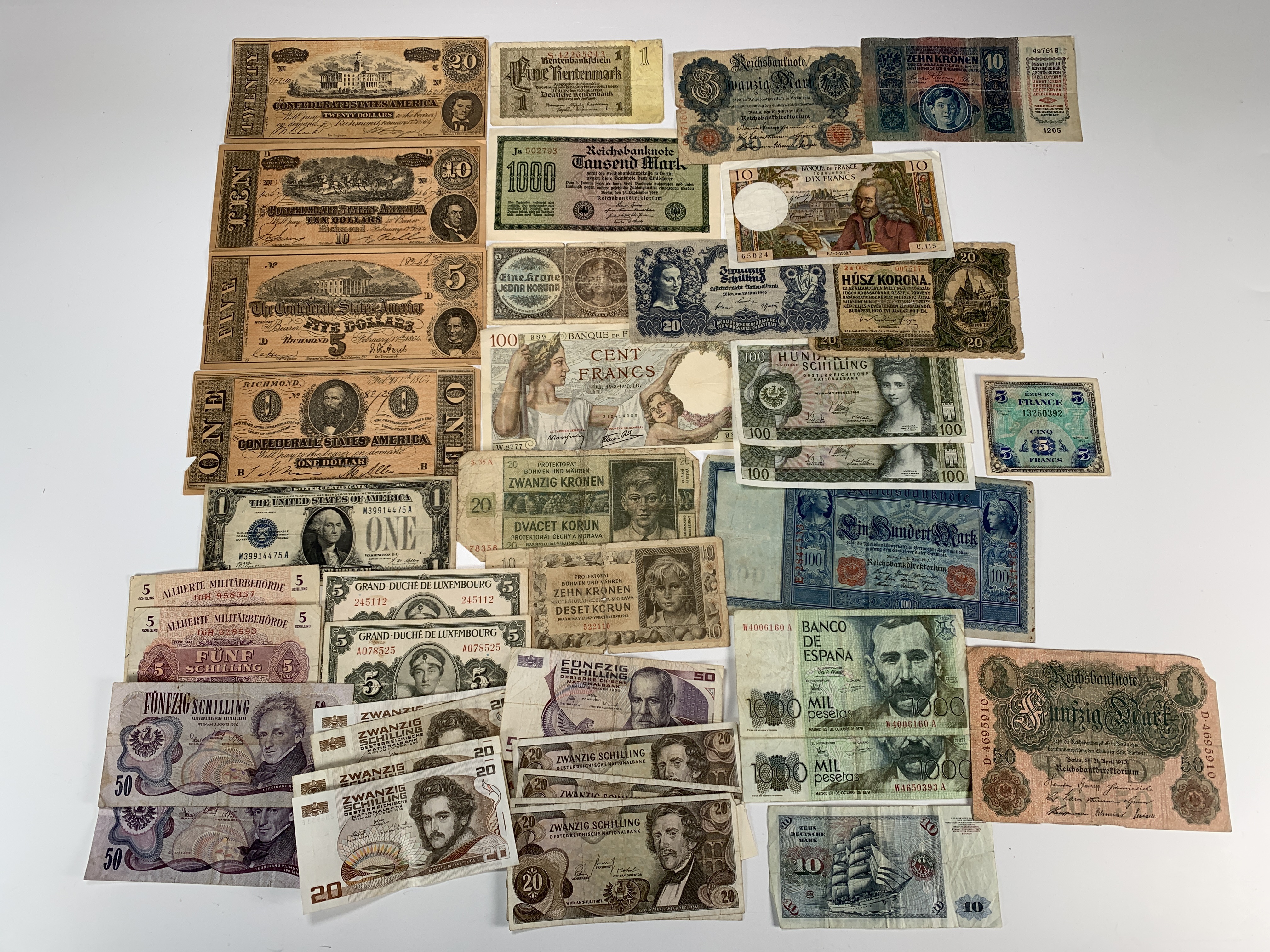 Lot Of Vintage And Modern International Currency & Stamps image 9