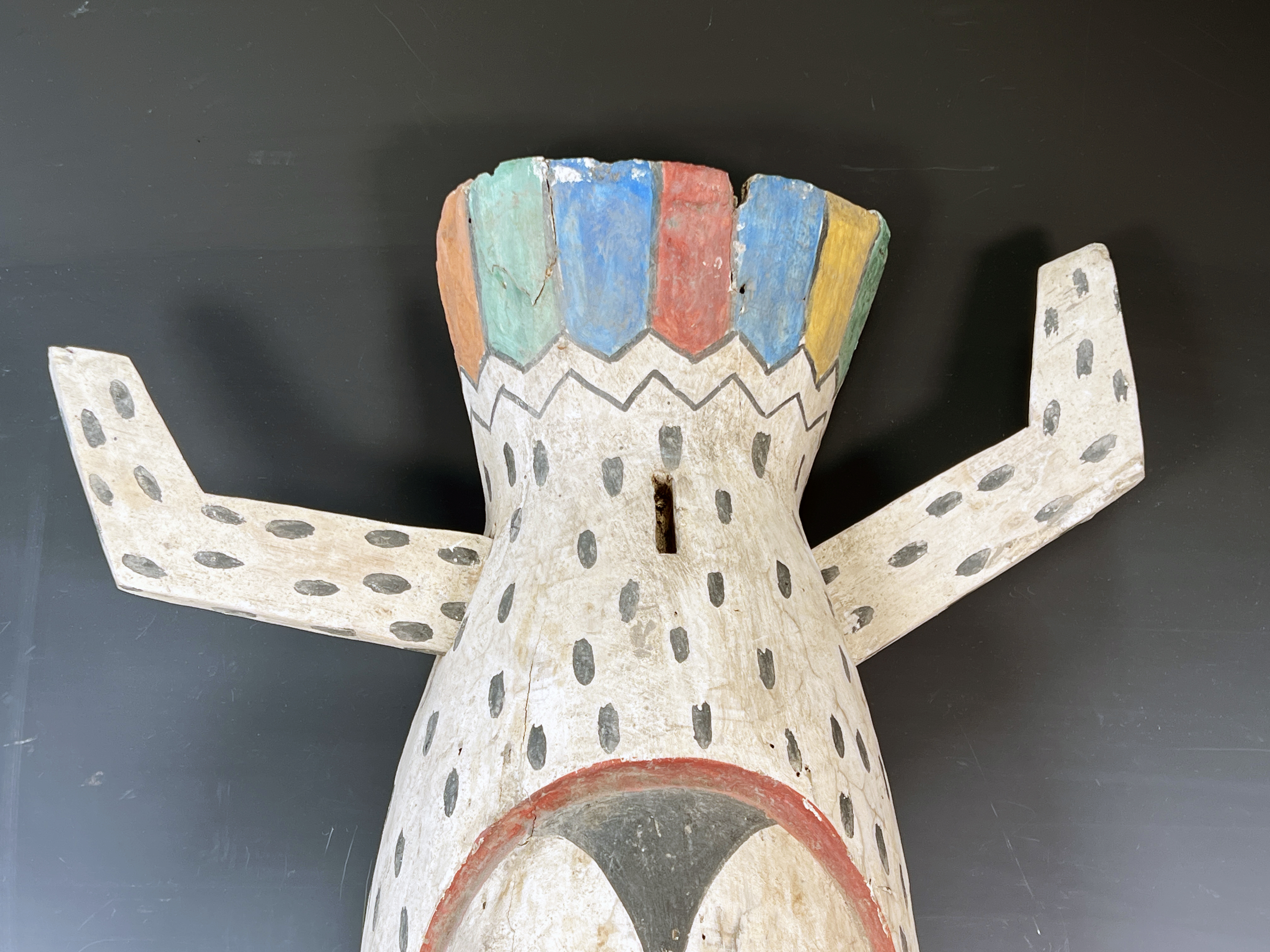 Painted Wood Yupik Inuit Spirit Mask image 2