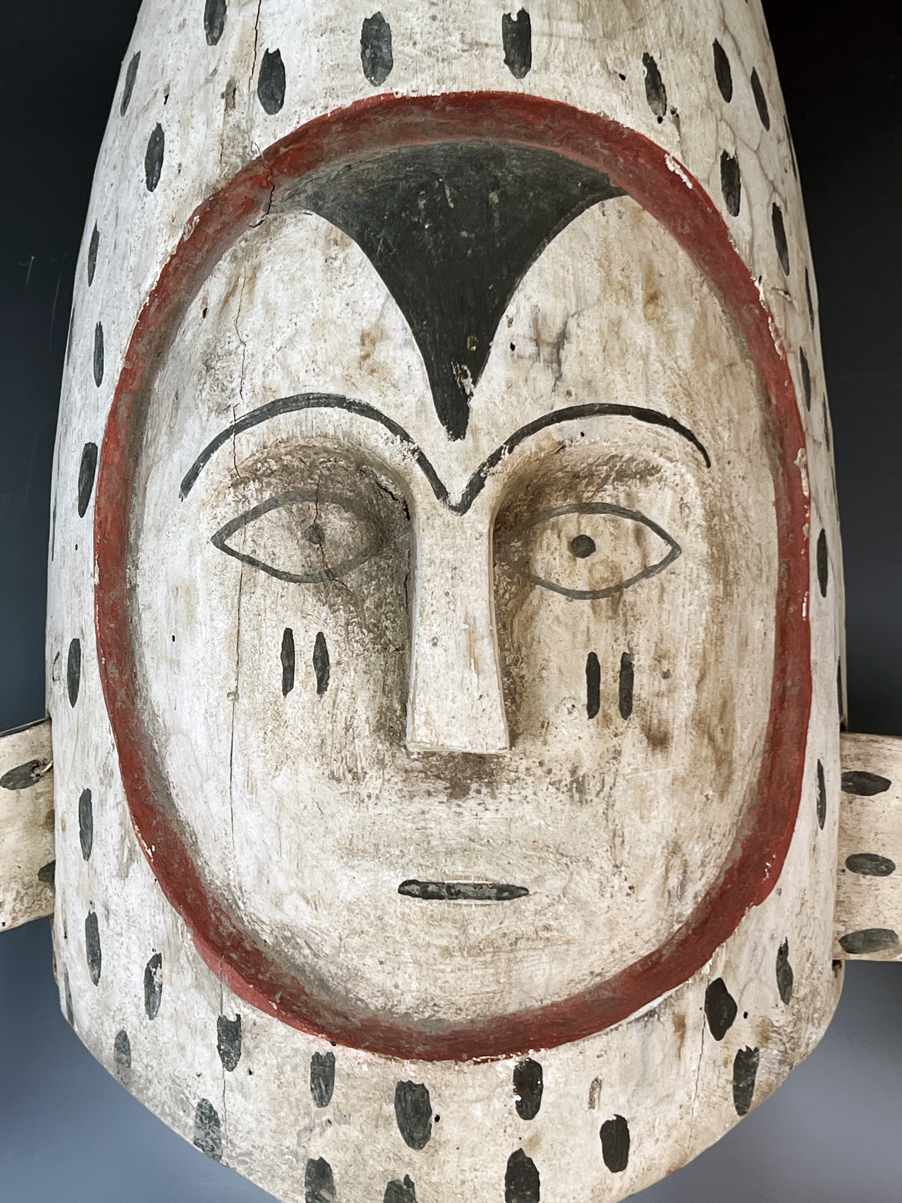 Painted Wood Yupik Inuit Spirit Mask image 3