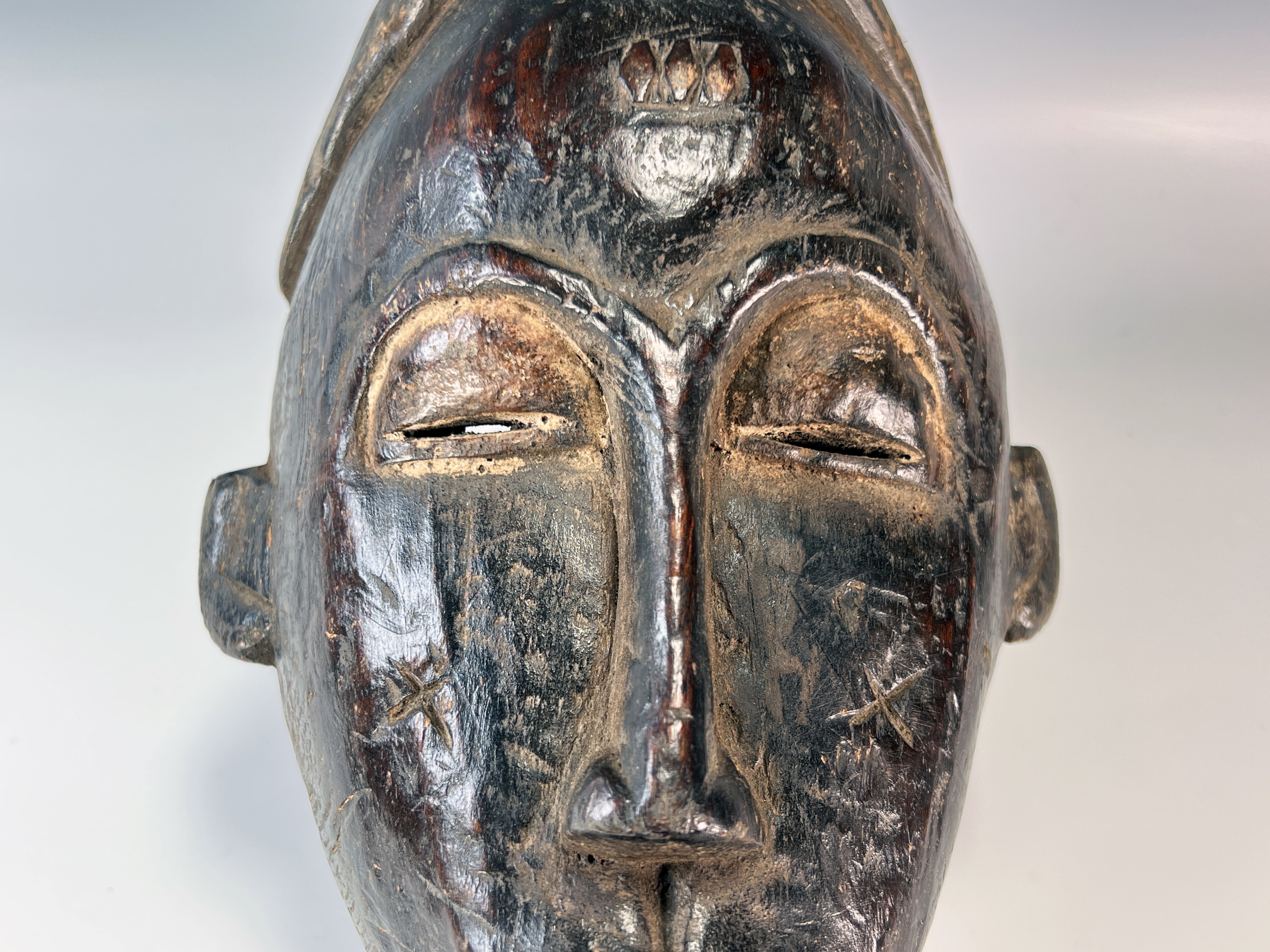 A Dark Brown Baolet Mask Ivory Coast West Africa image 2