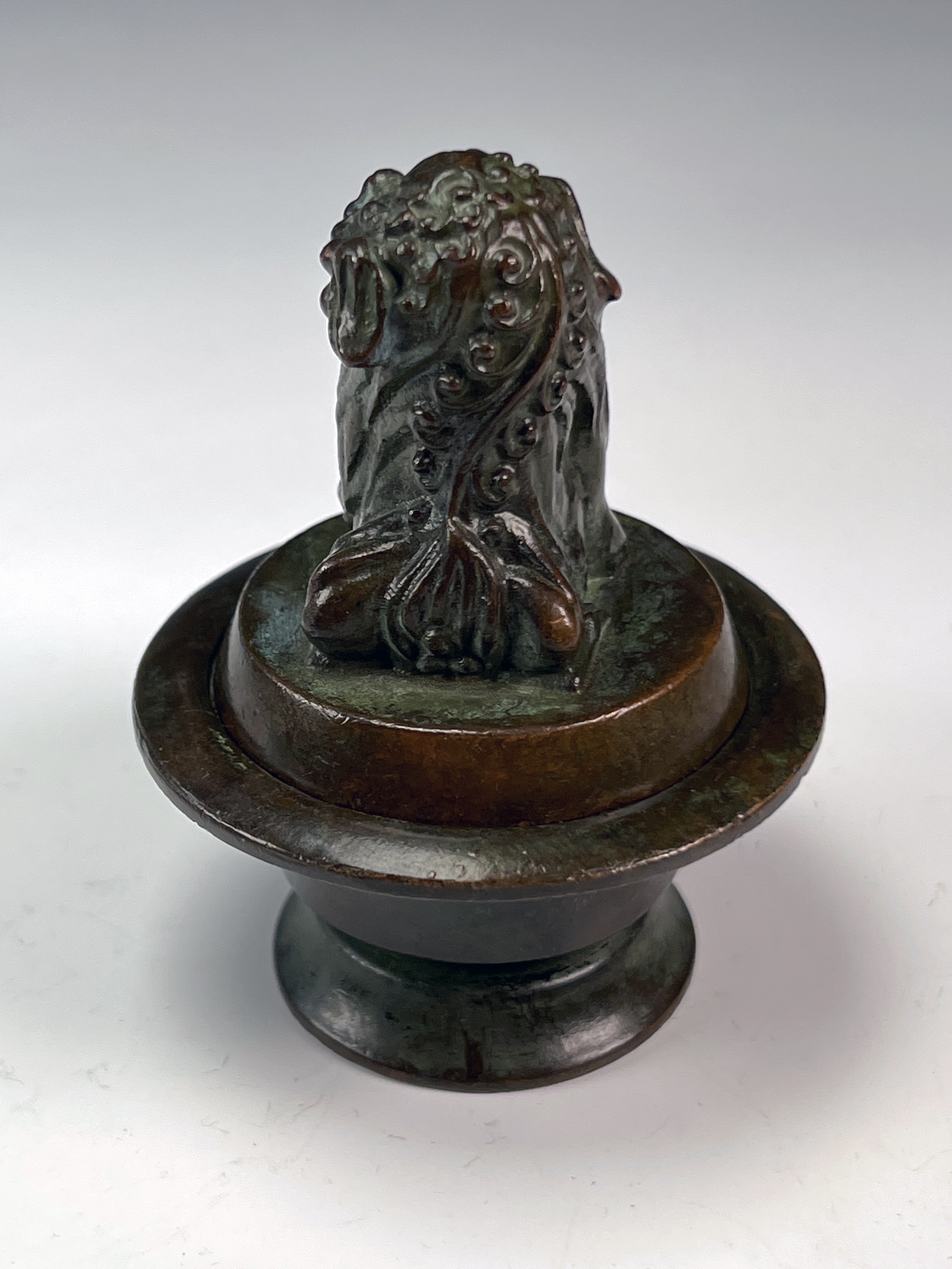 Antique-Style Bronze Foo Dog Incense Burner image 2