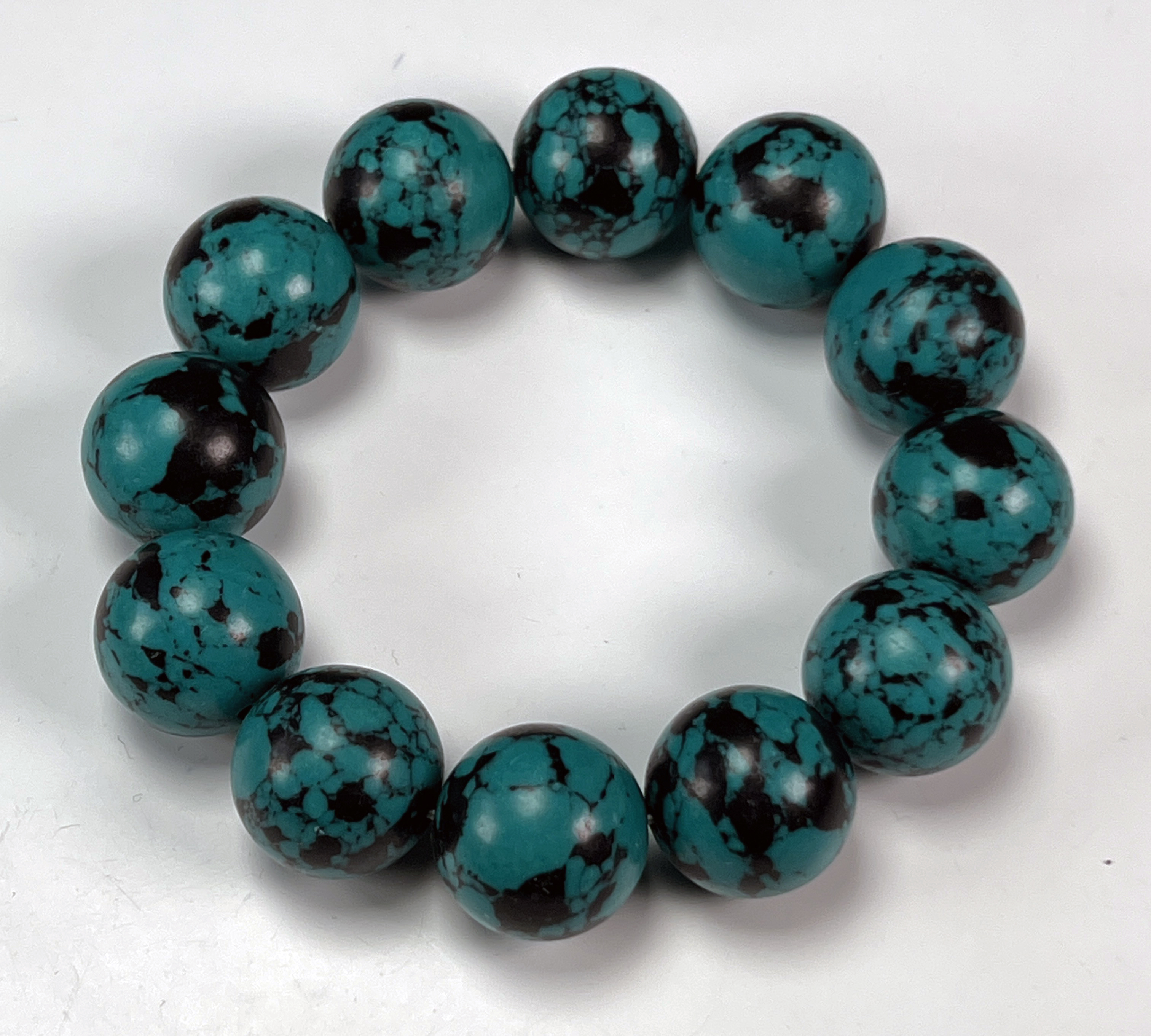 Vibrant Turquoise Color Beaded Bracelet image 1