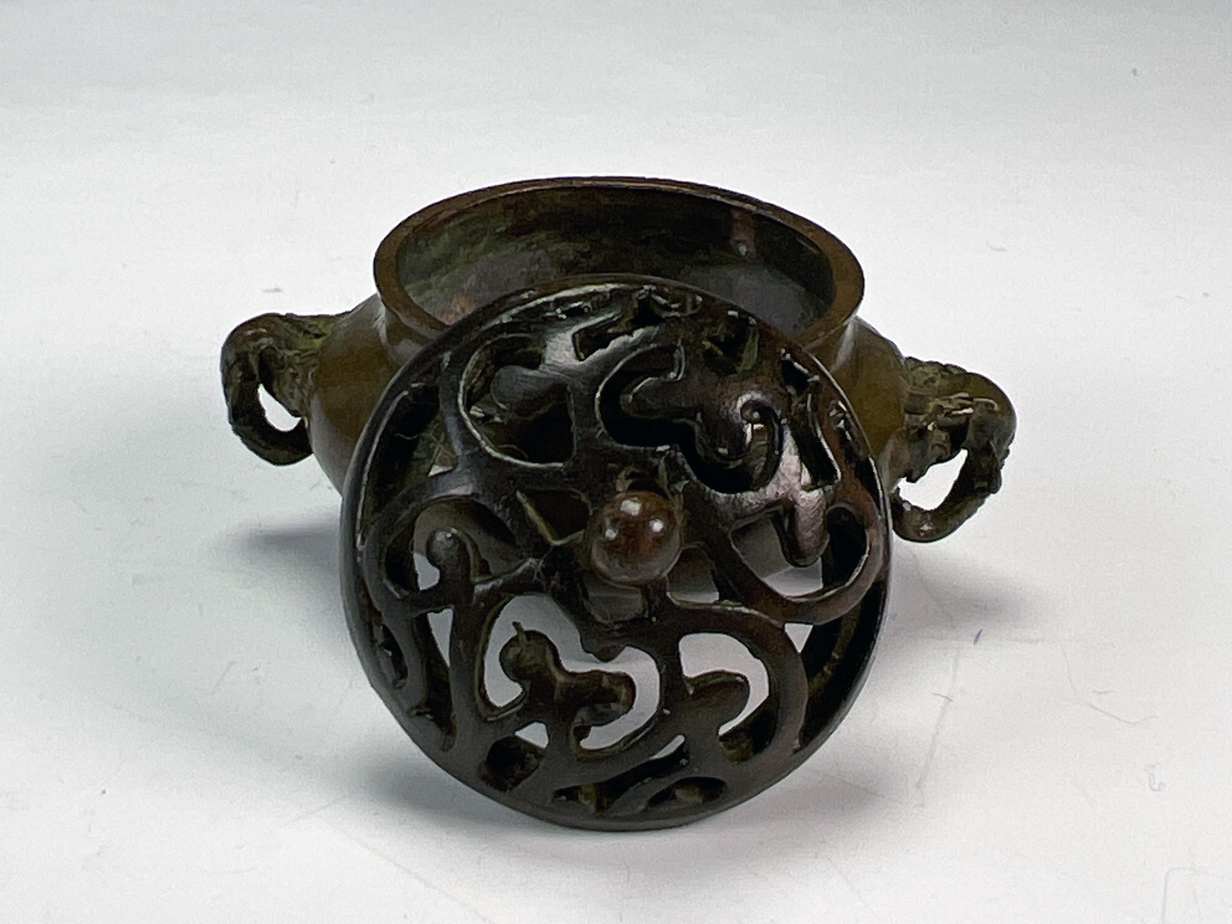 Intricate Ming-Style Bronze Incense Burner image 4