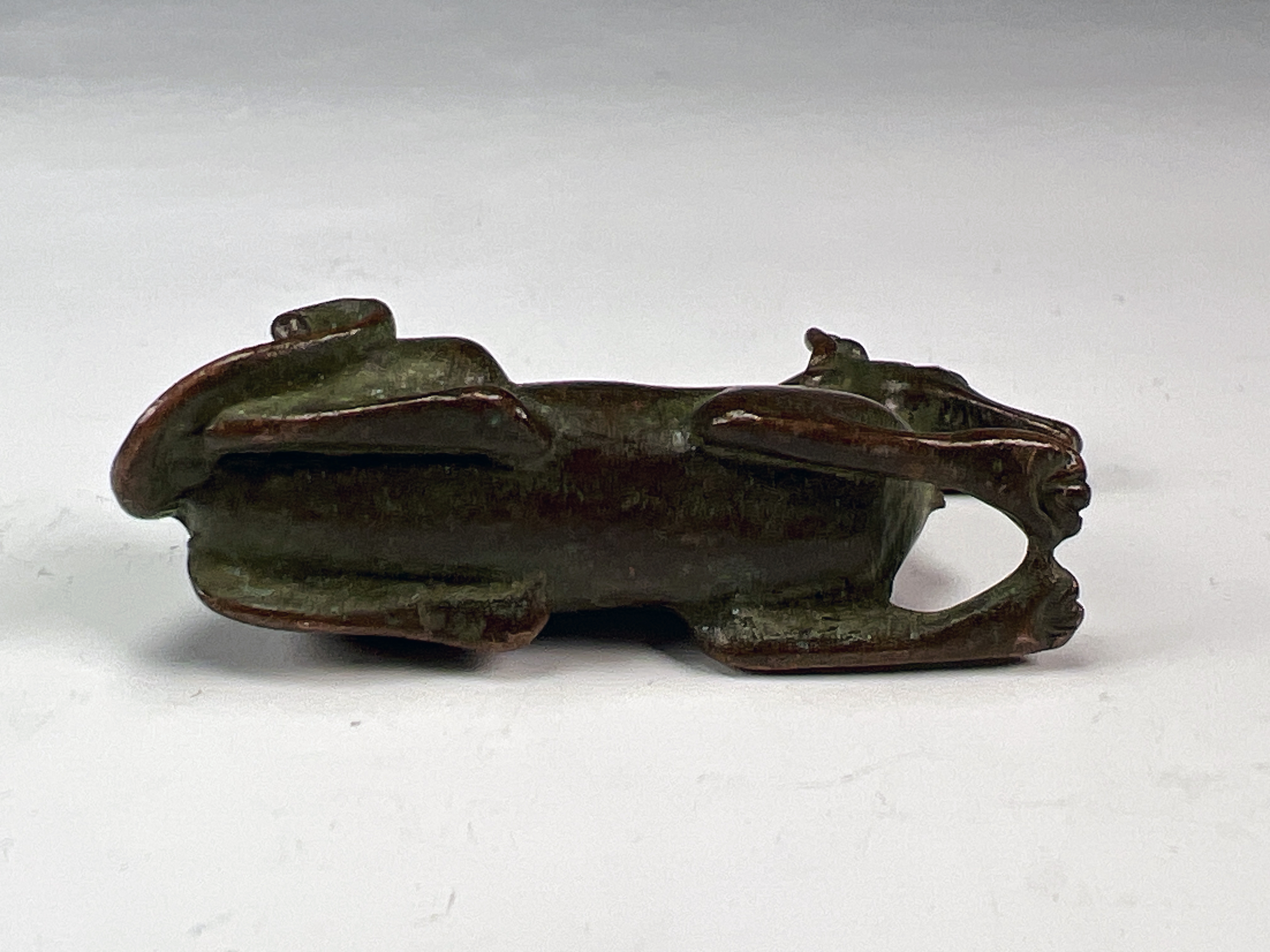 Chinese Bronze Dog Sculpture In Miniature image 4