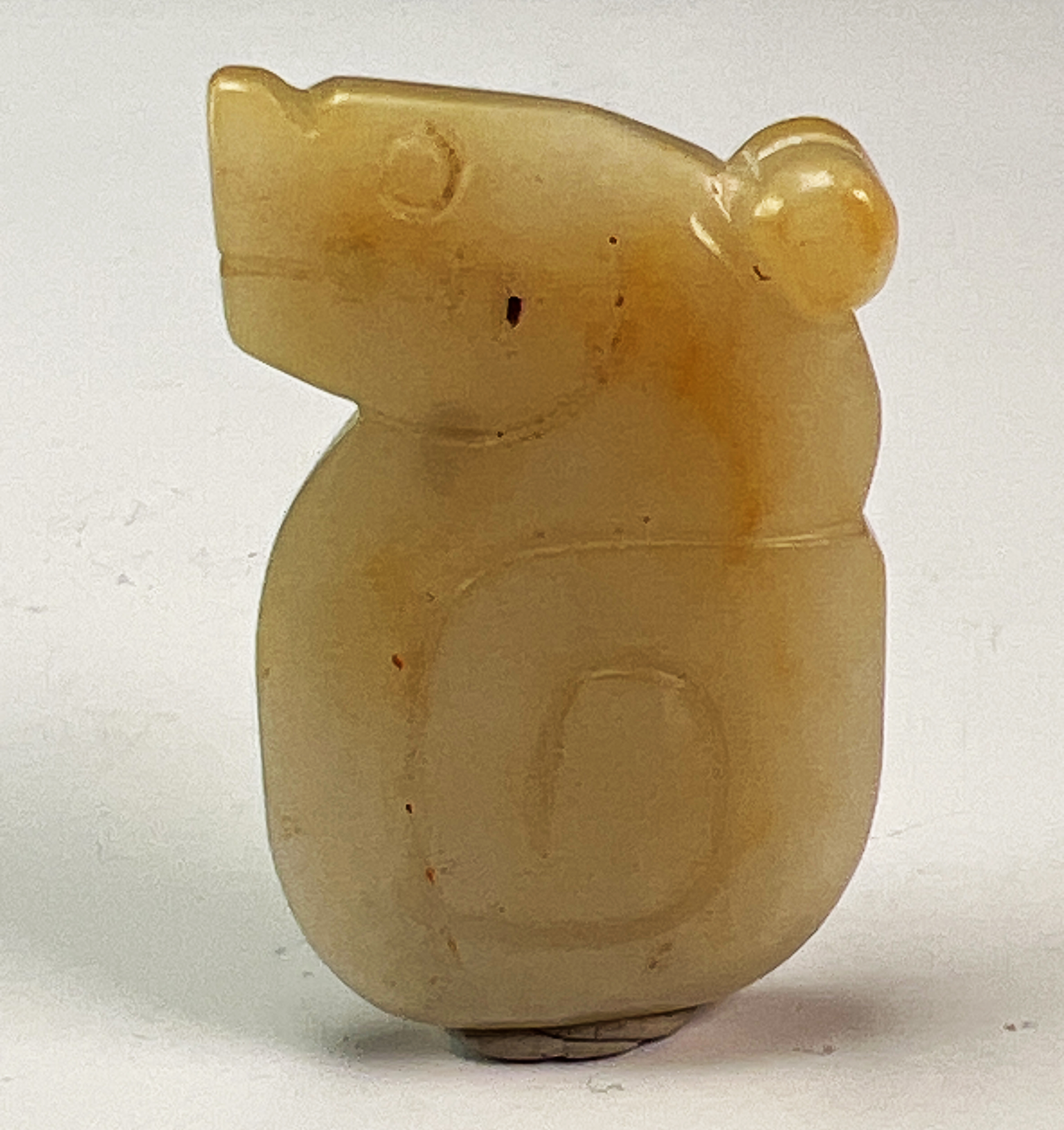 Archaic-Style White Jade Carved Animal image 2