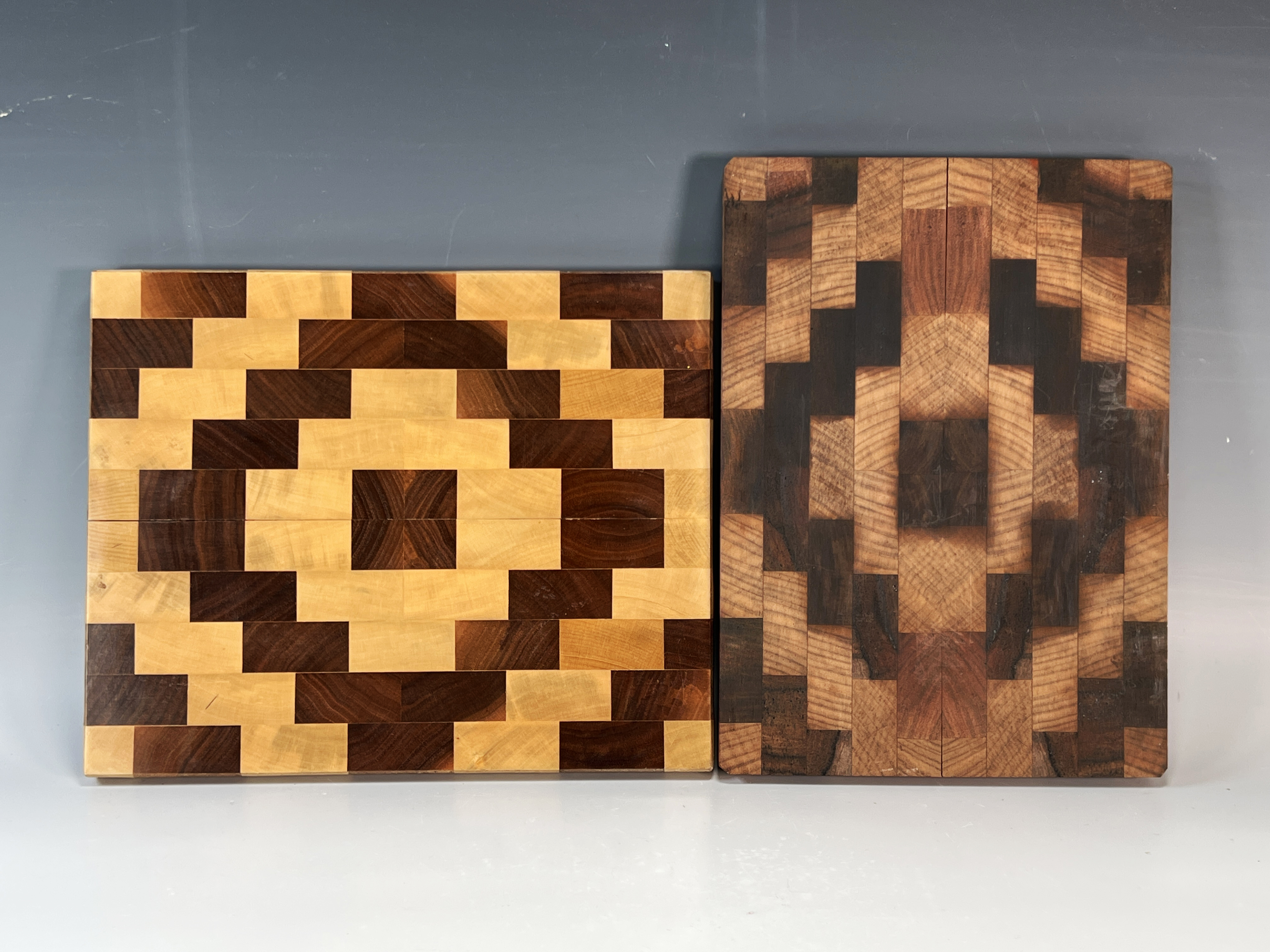 Two Cutting Boards With Geometric Designs image 1
