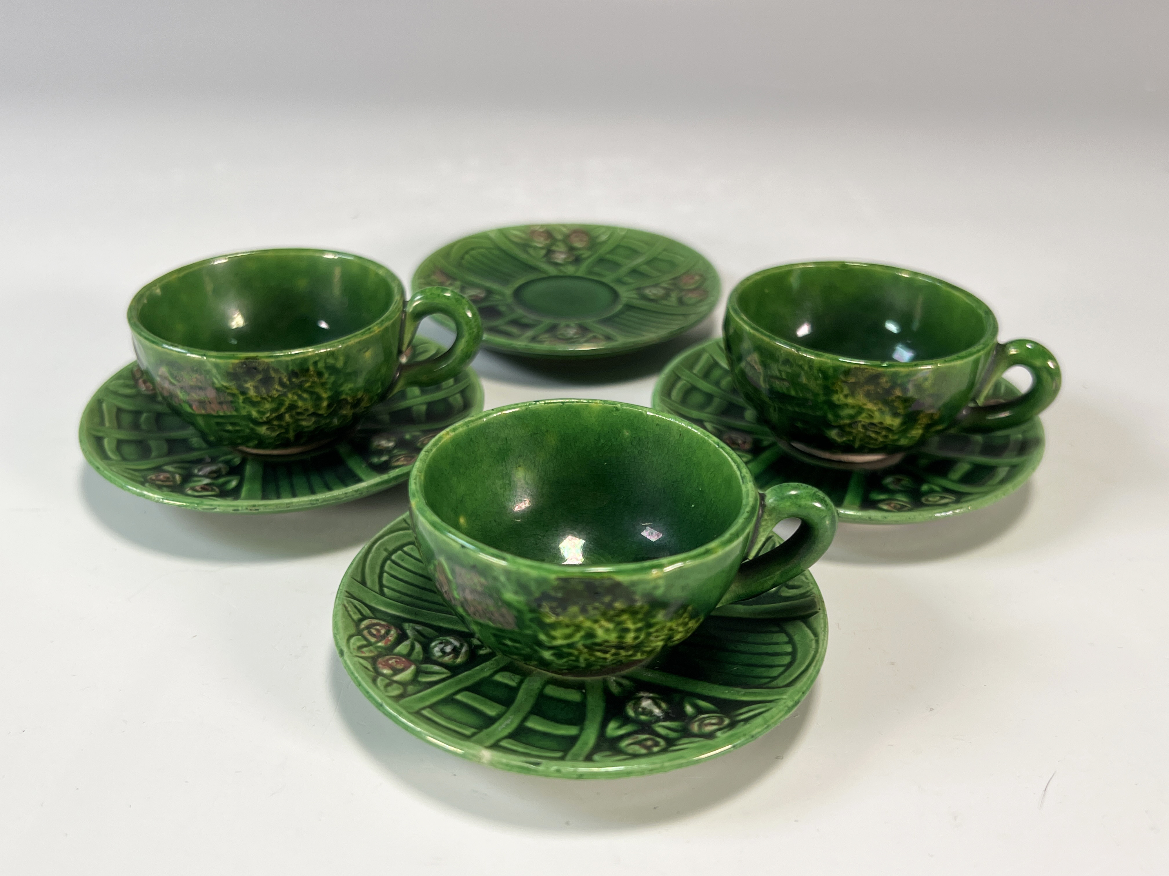 Miniature Rose Tea Cups & Saucers image 1