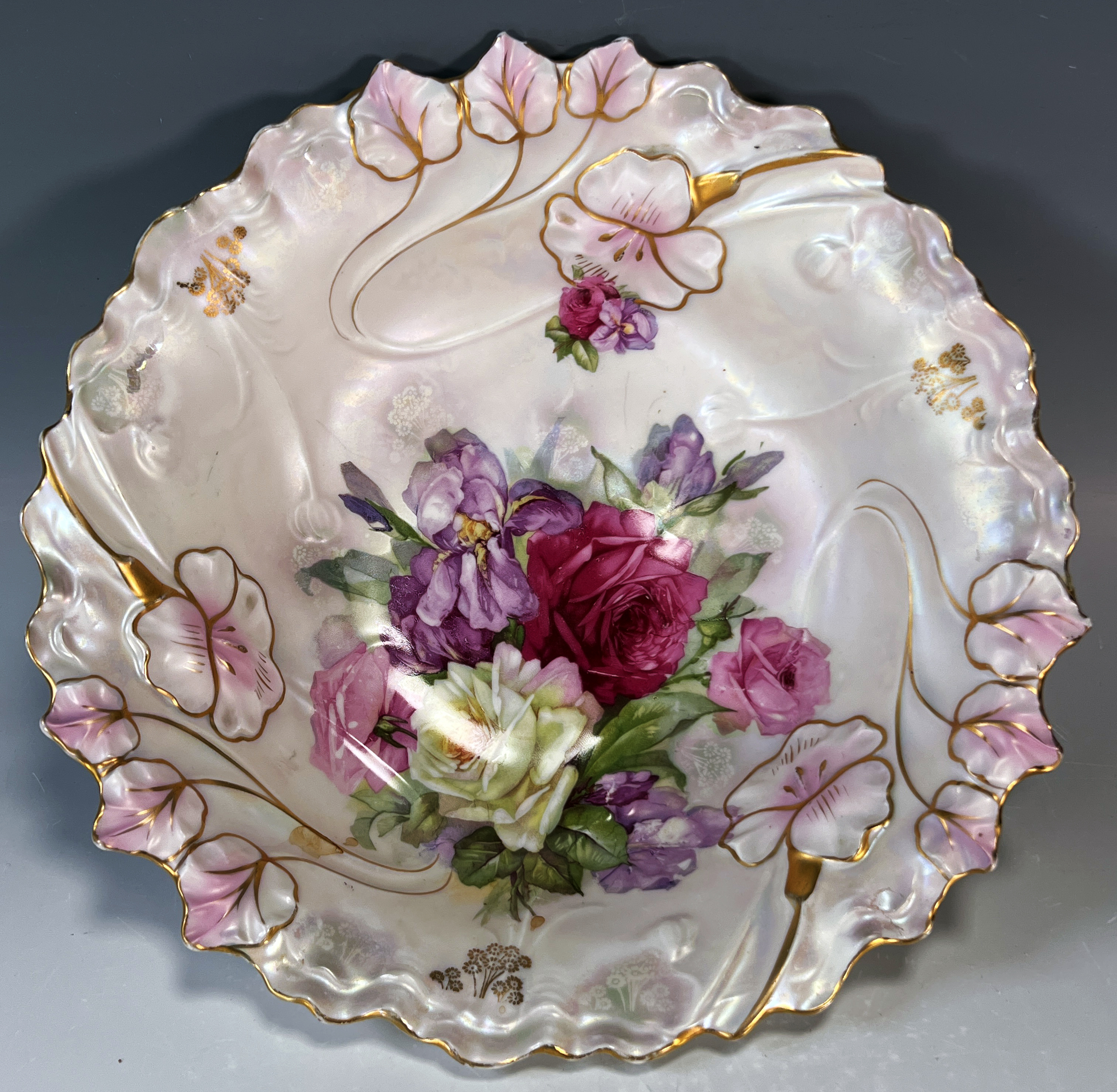 Ironstone Platter, 2 Hand Painted Porcelain Serving Pieces image 6