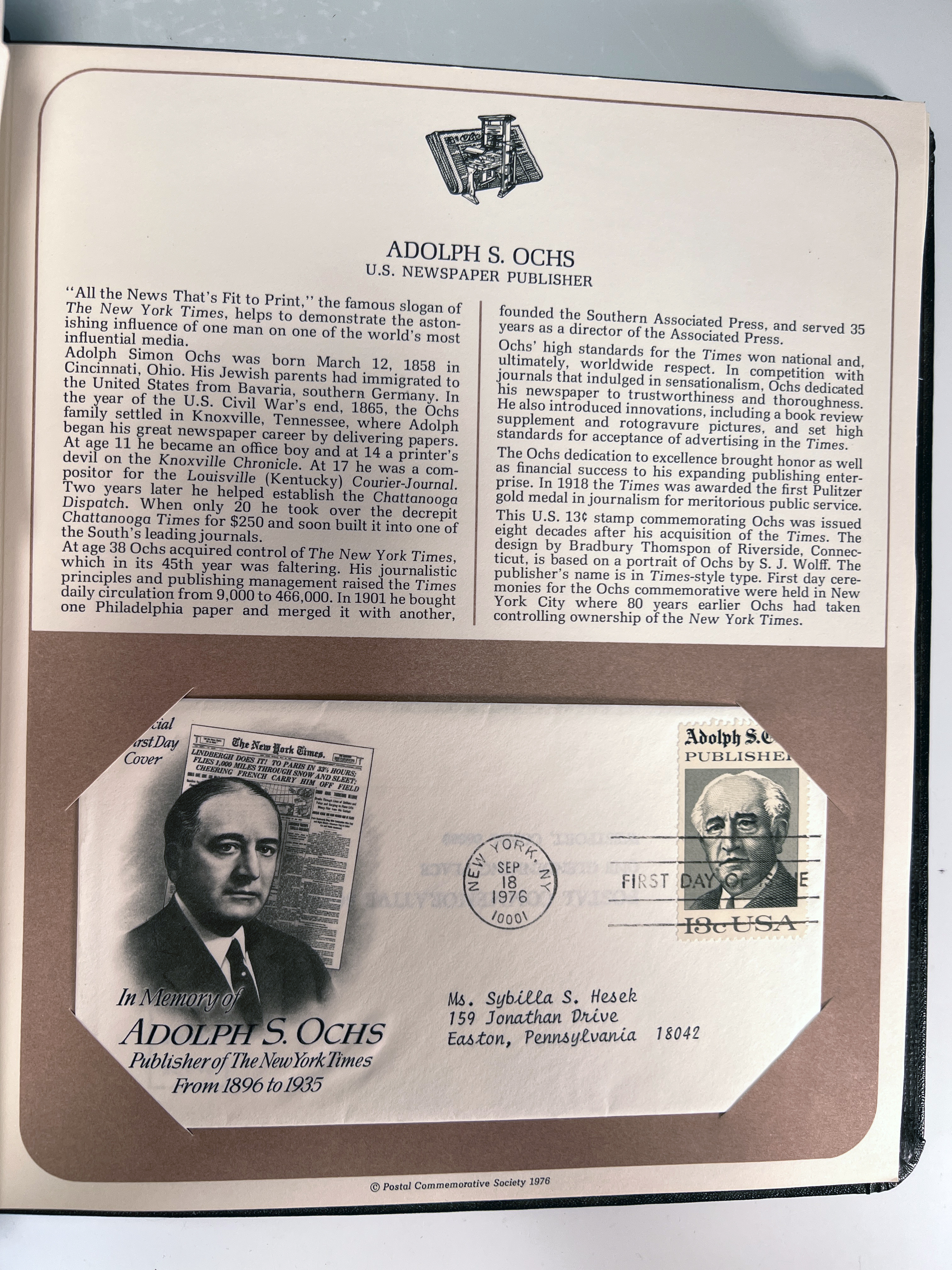 Postal Commemorative Society & Postmasters Of America First Day Covers image 6