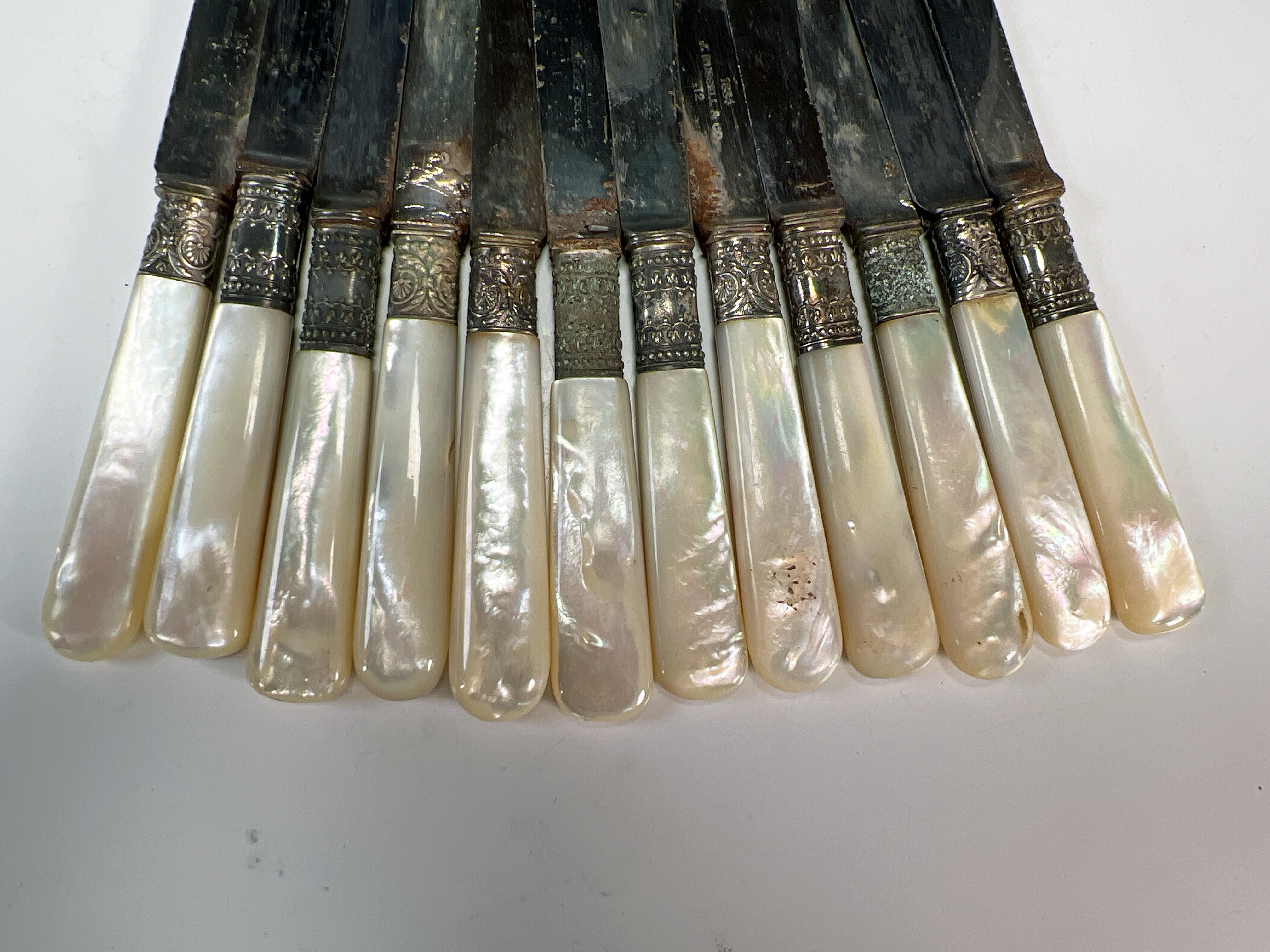 Northampton Cutlery & J. Russell Mother Of Pearl Handled Fruit Knives image 3