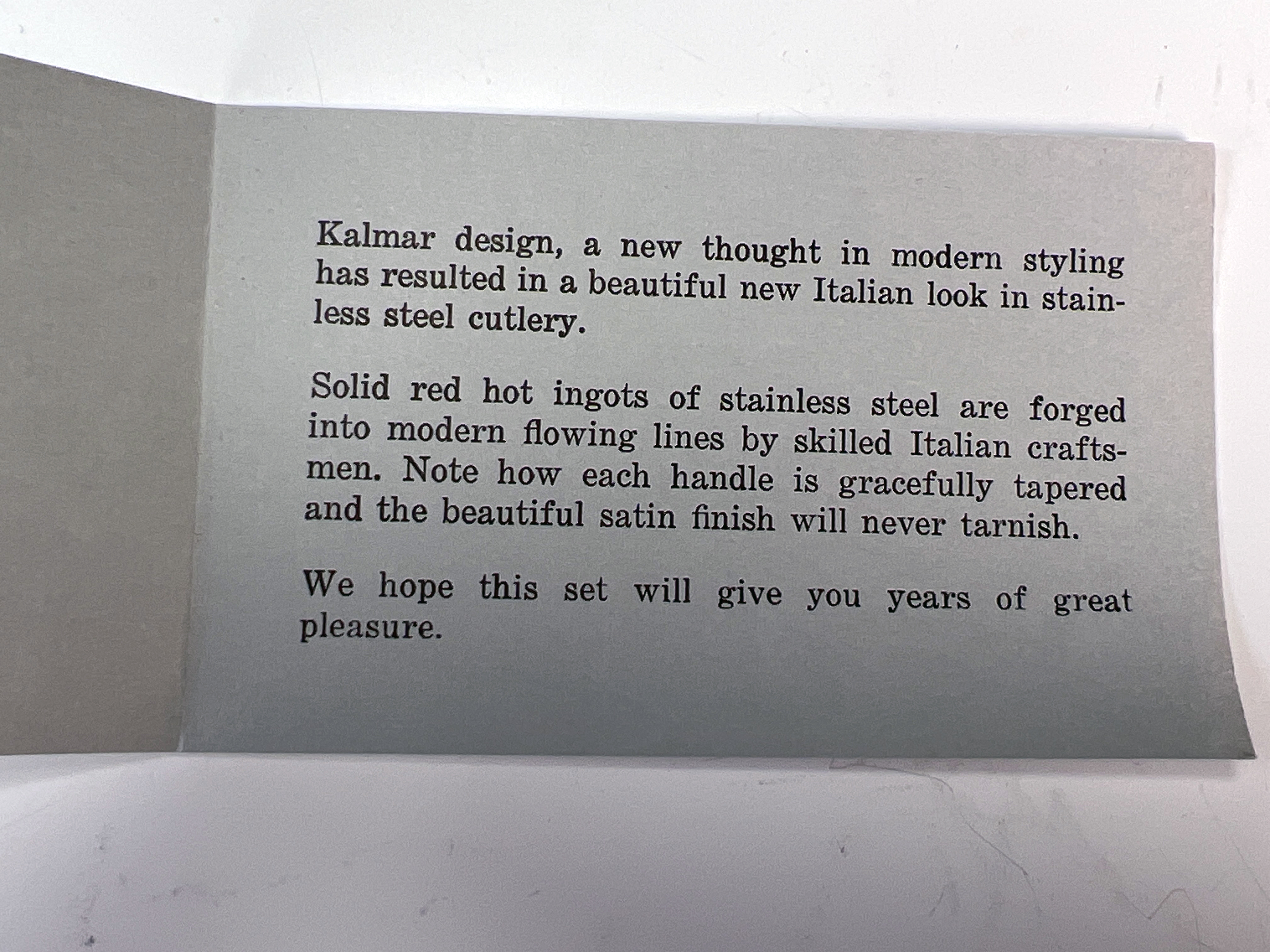 Kalmar Designs Italian Stainless Steel Steak Knives In Box image 5