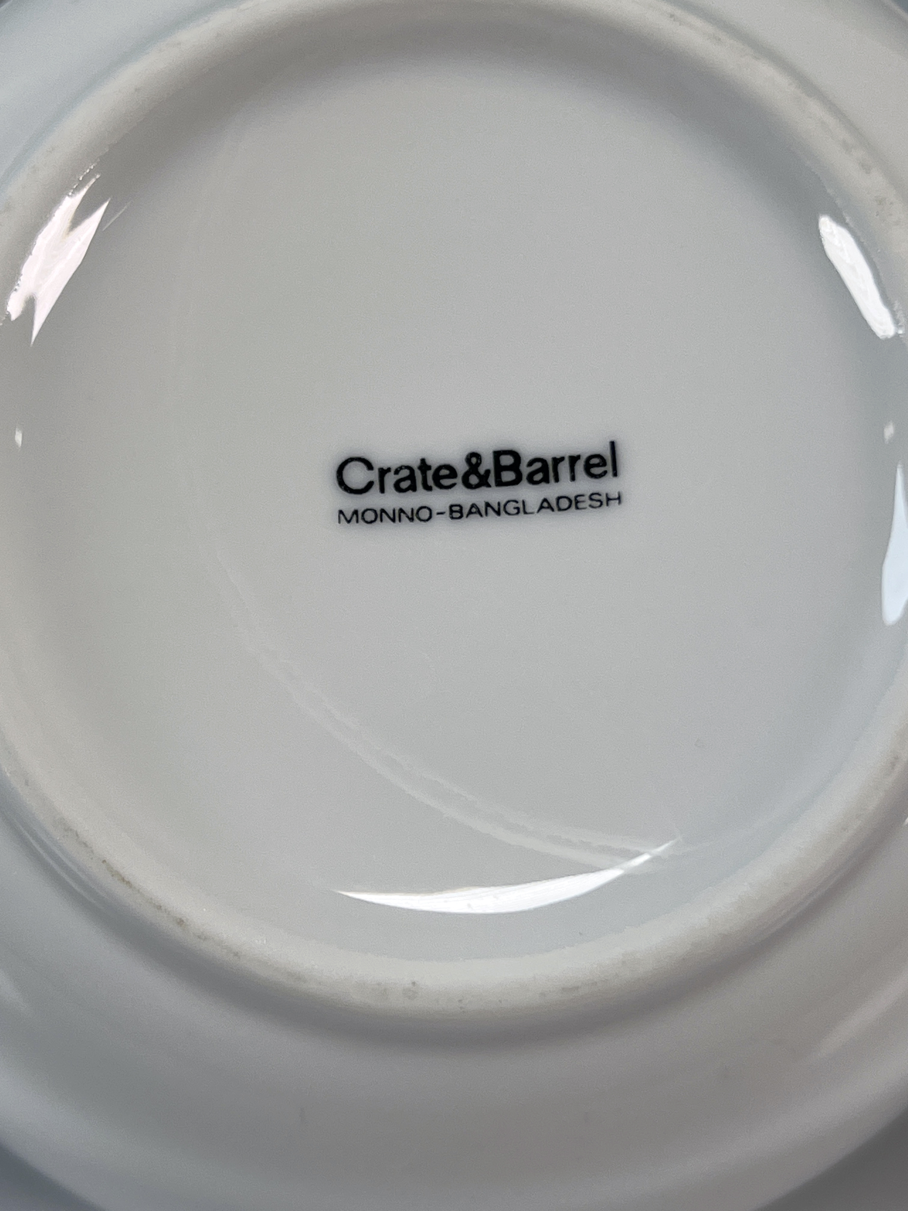 6 Crate & Barrel Silver Rimmed Bowls image 3