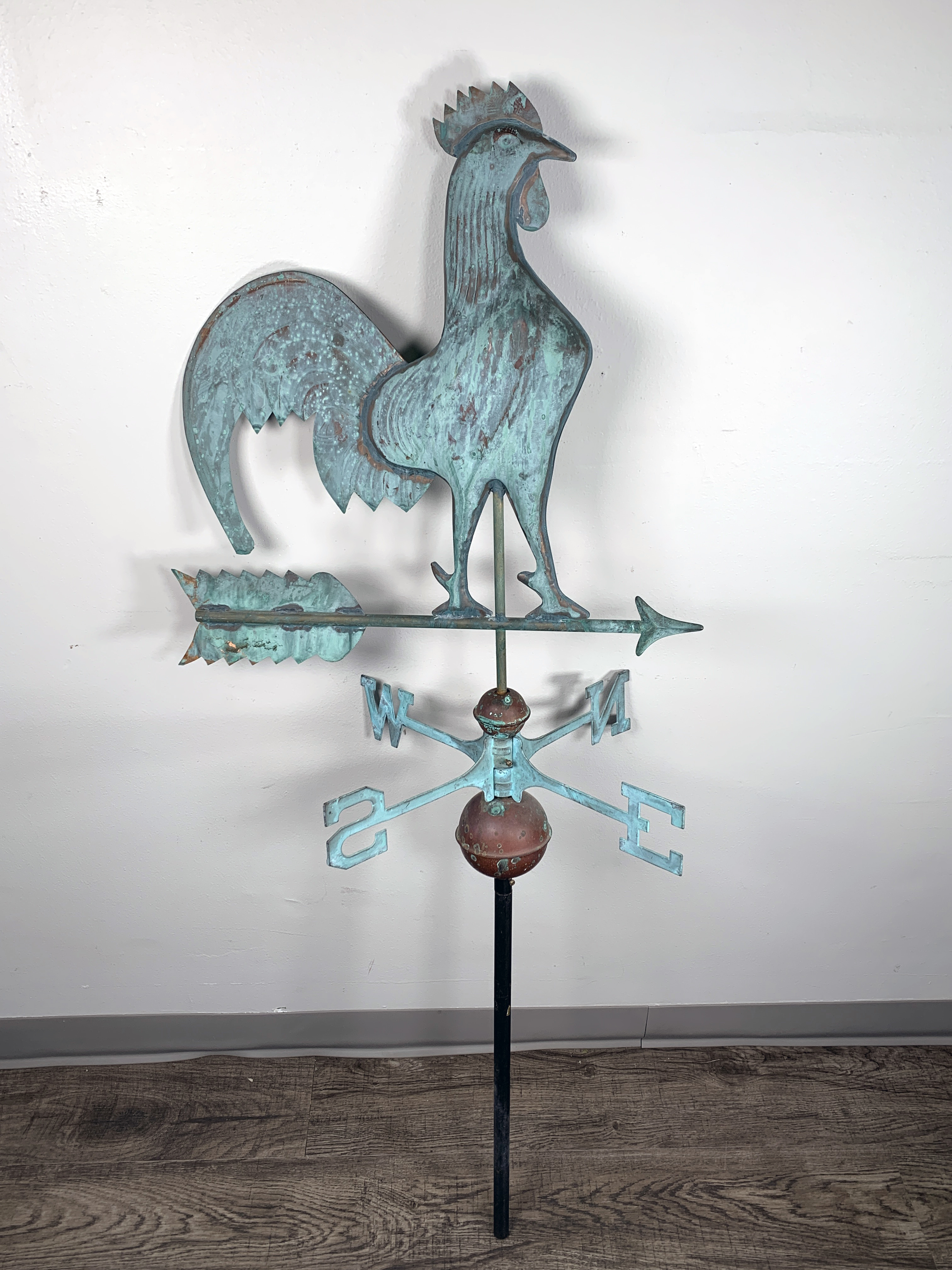 Large Copper Rooster Weathervane image 2