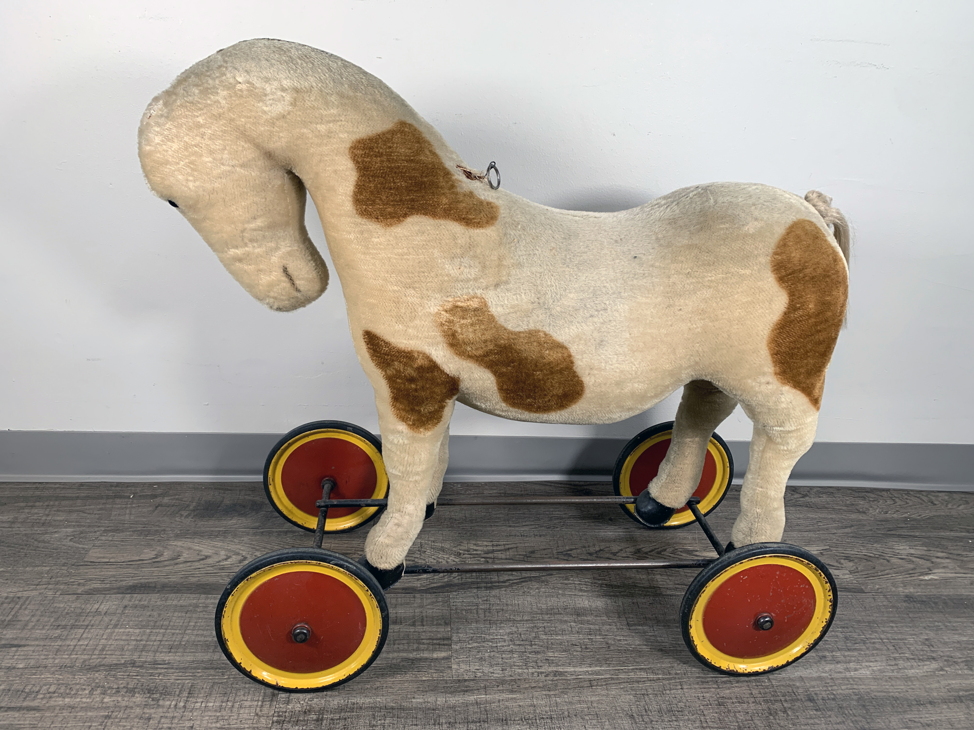 Vintage Horse On Wheels With Pull String Steiff image 2