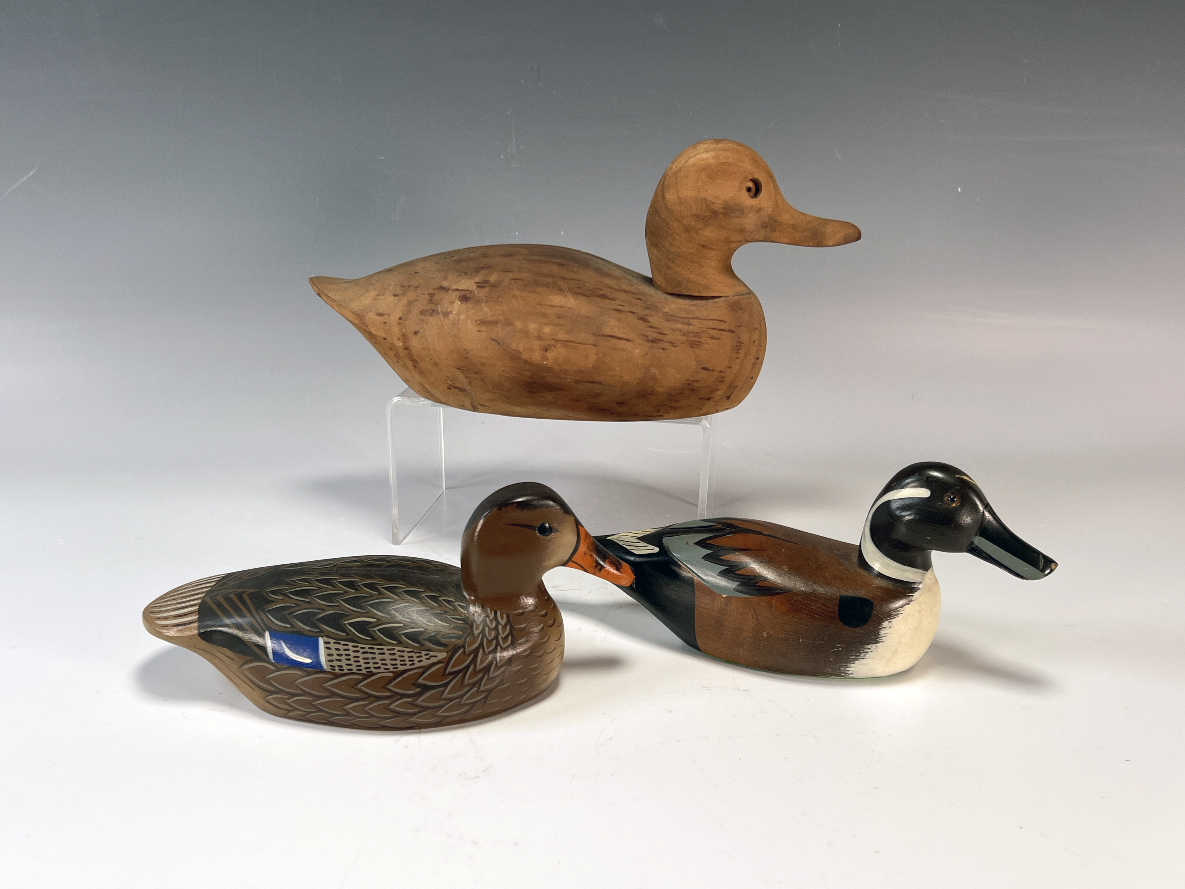 Assortment Of Hand Made Wooden Duck Decoys image 2