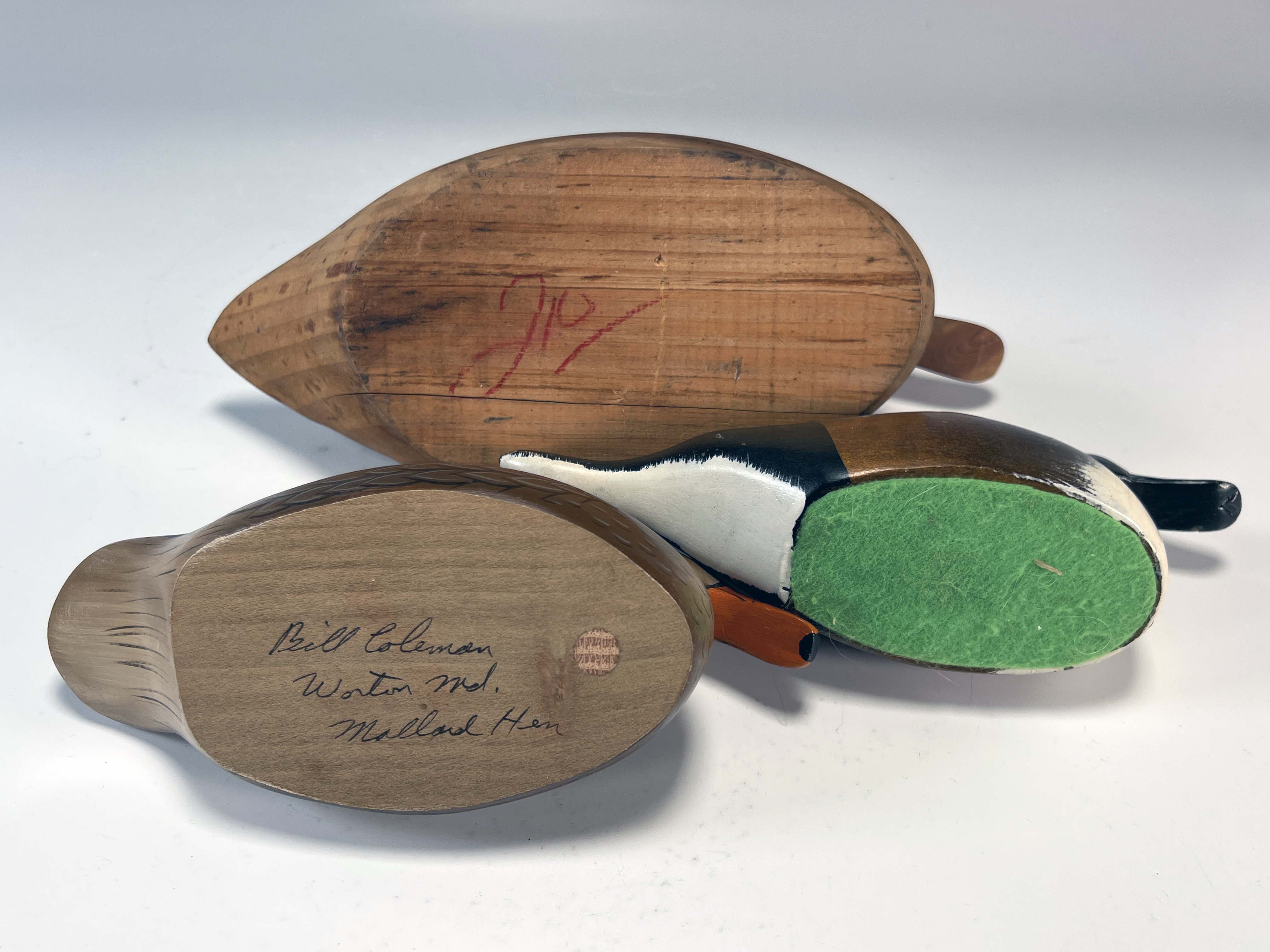 Assortment Of Hand Made Wooden Duck Decoys image 3