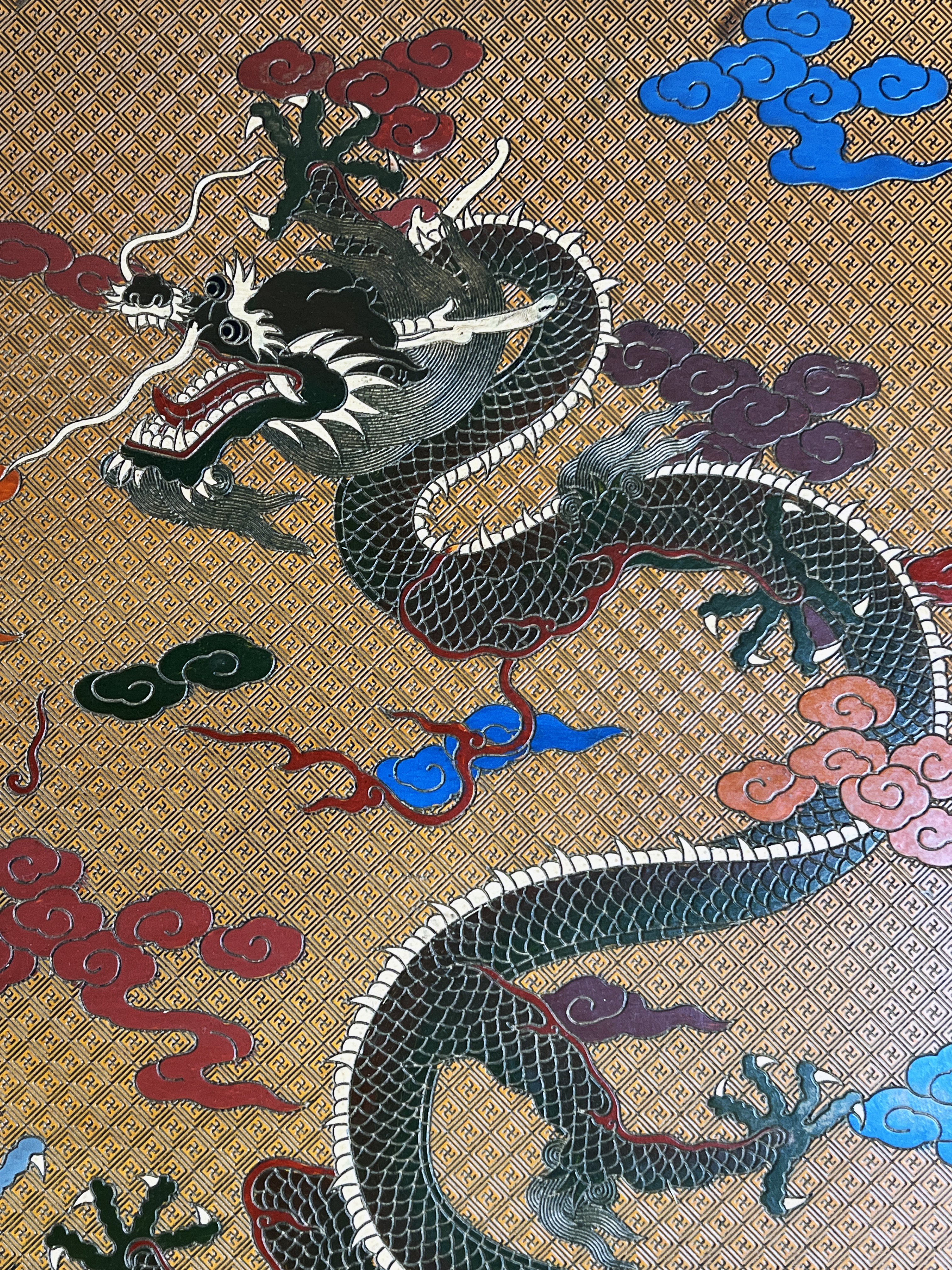 Huanghuali & Lacquer Dragon Motif Table image 5